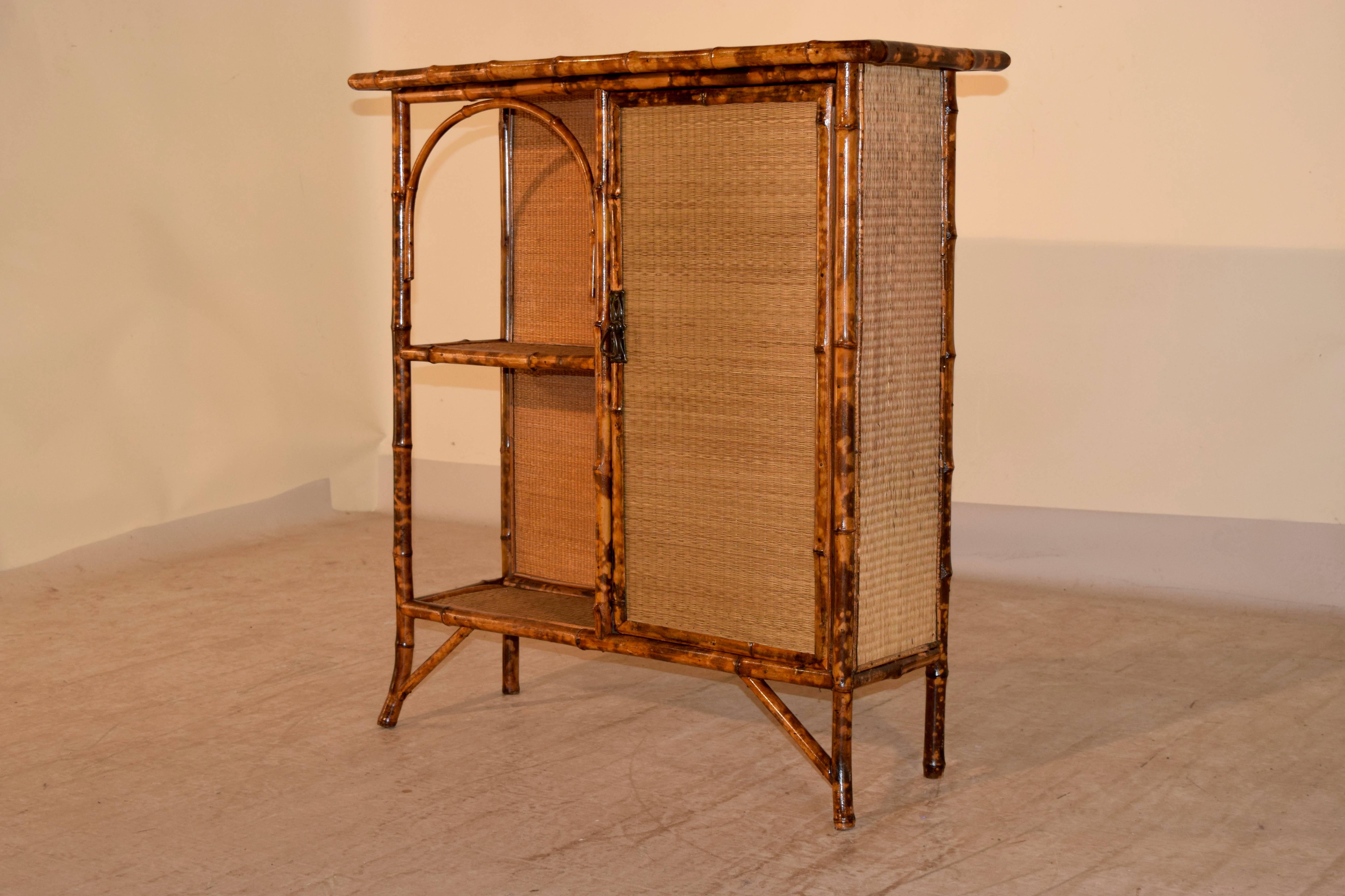 Art Nouveau 19th Century French Tortoise Bamboo Bookcase