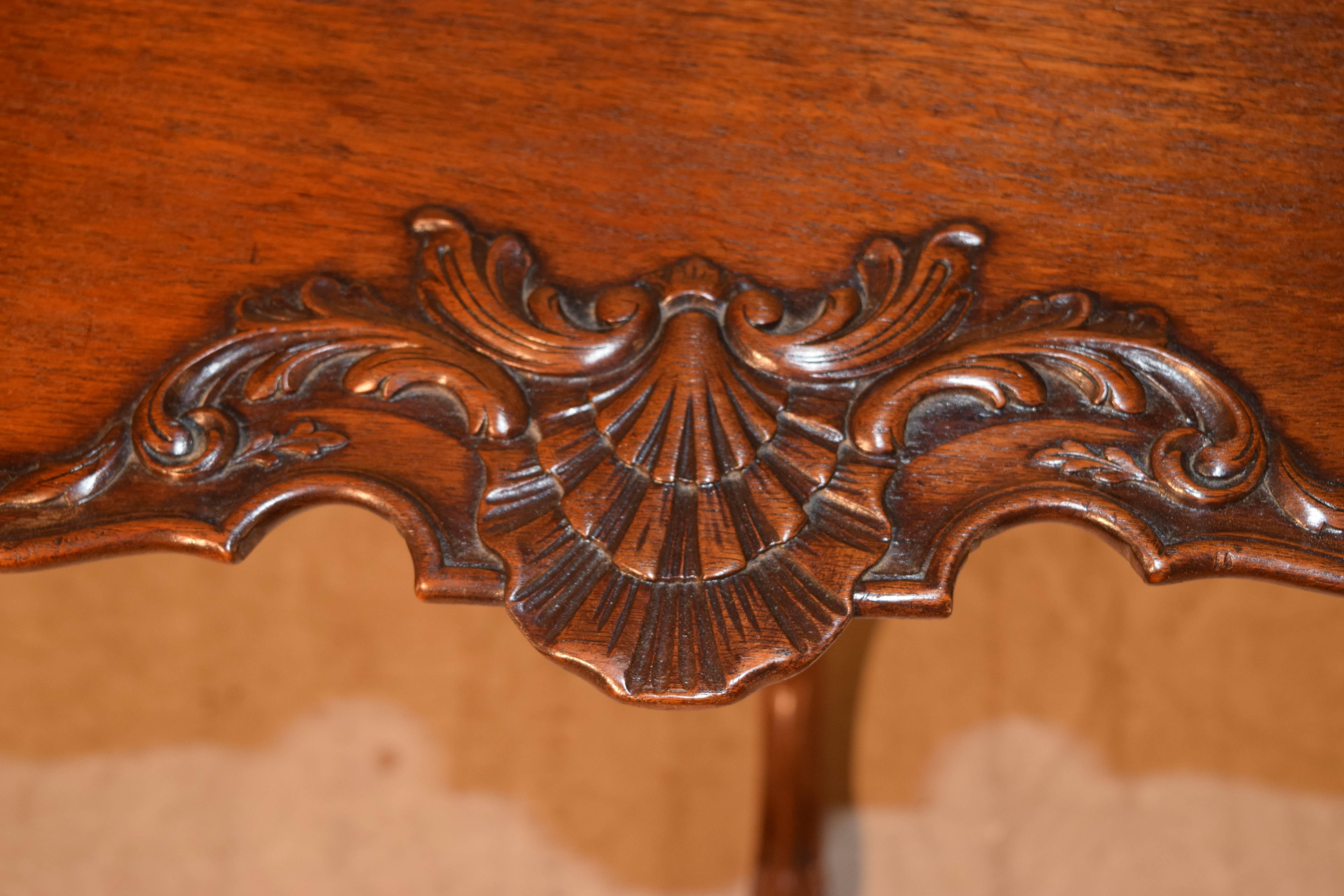 18th Century Irish Tea Table Made from Mahogany For Sale 2