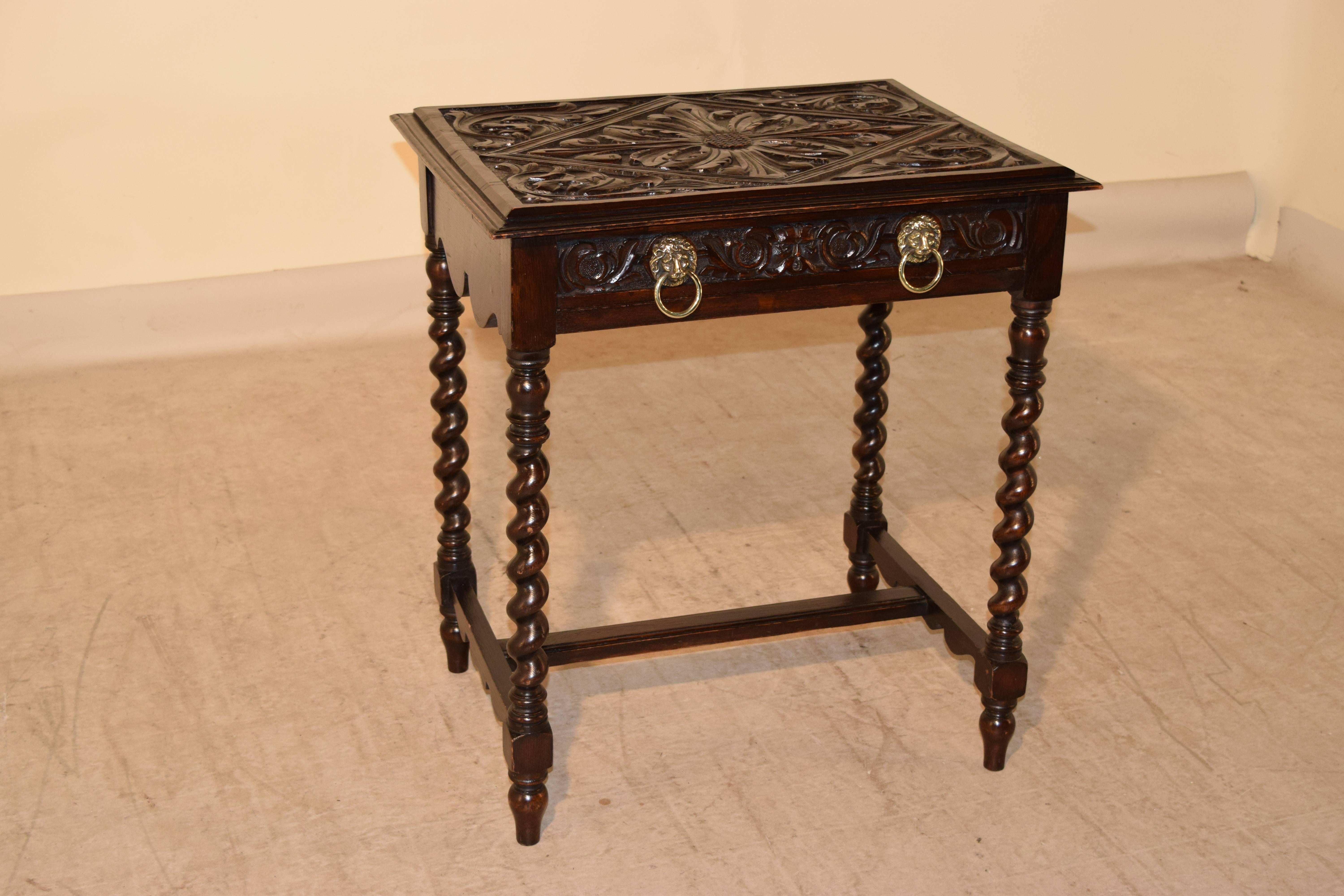 19th Century, English Carved Side Table In Good Condition In High Point, NC