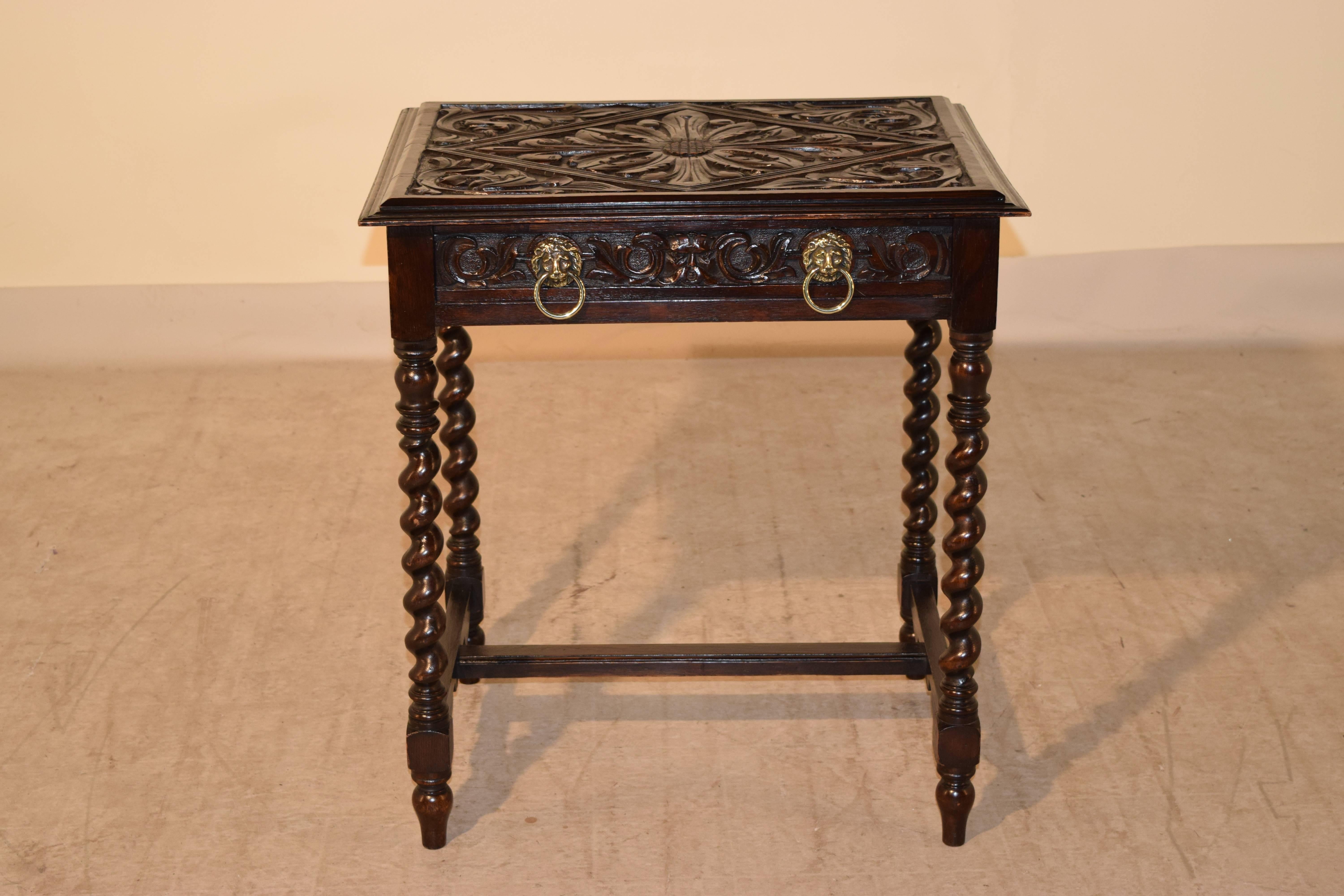 19th Century, English Carved Side Table 1