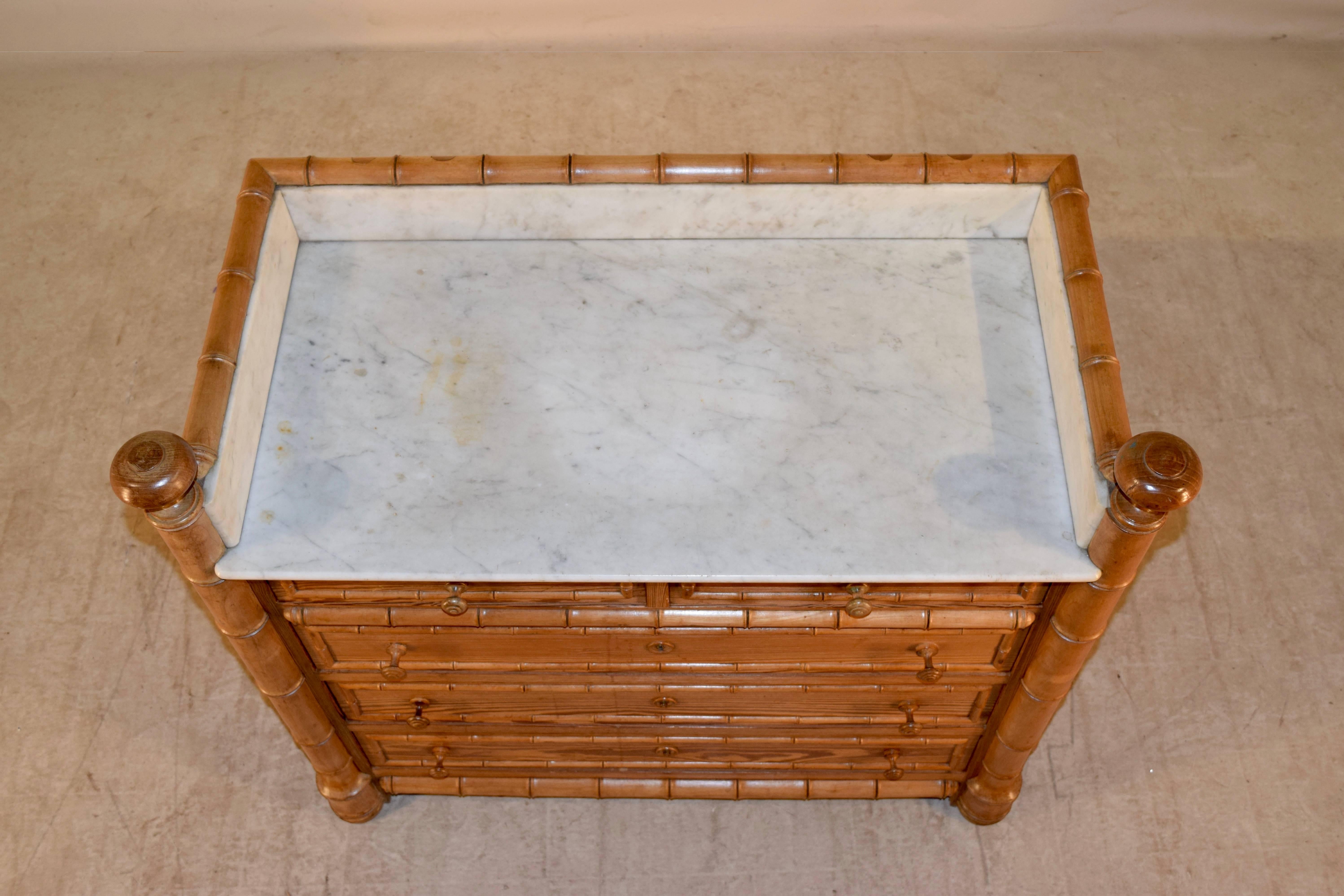 19th Century French Marble-Top Wash Stand 1