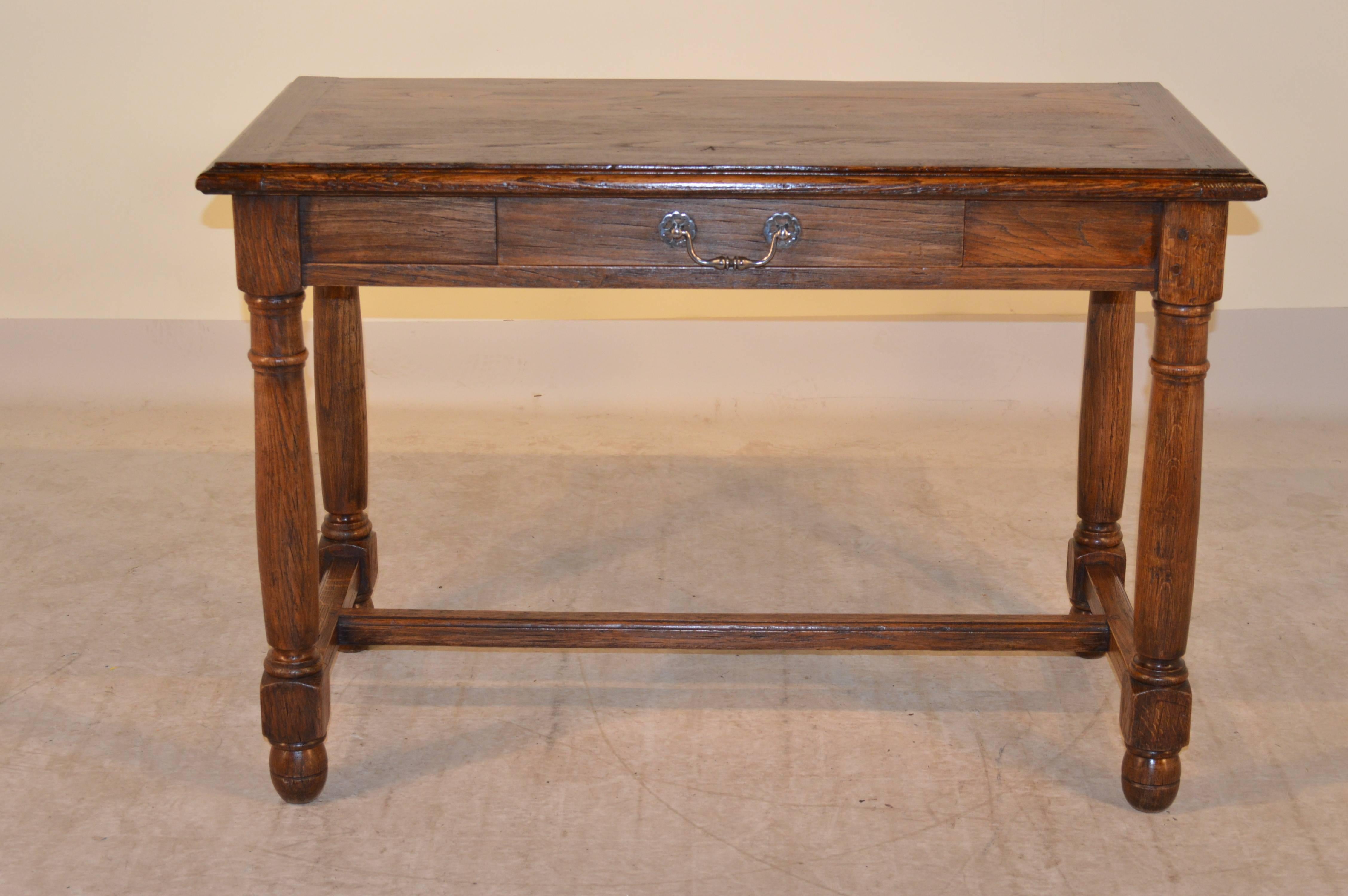 19th Century French Oak Console Table In Excellent Condition In High Point, NC