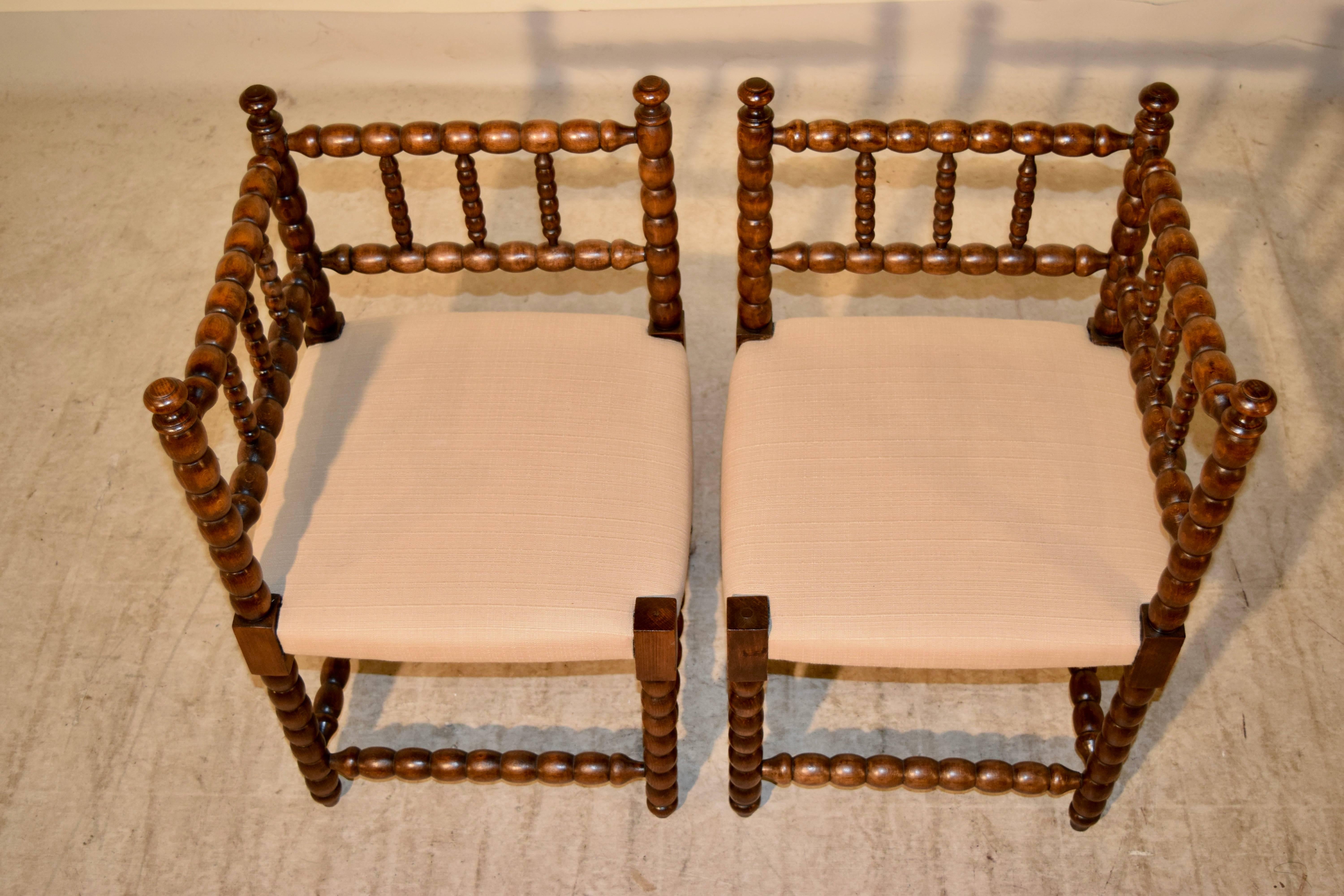 French Pair of 19th Century Corner Chairs