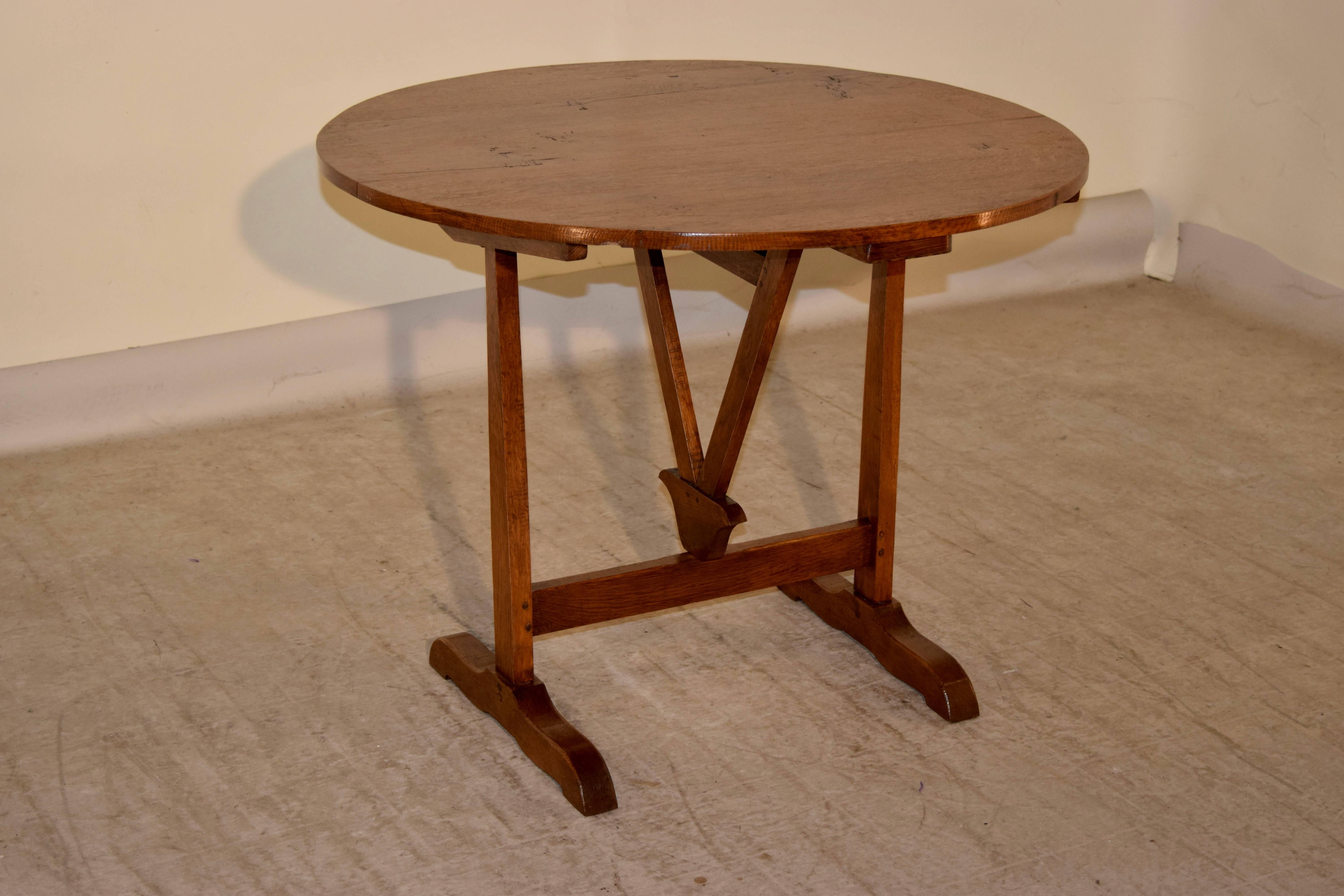19th Century French Wine Tasting Table In Good Condition In High Point, NC