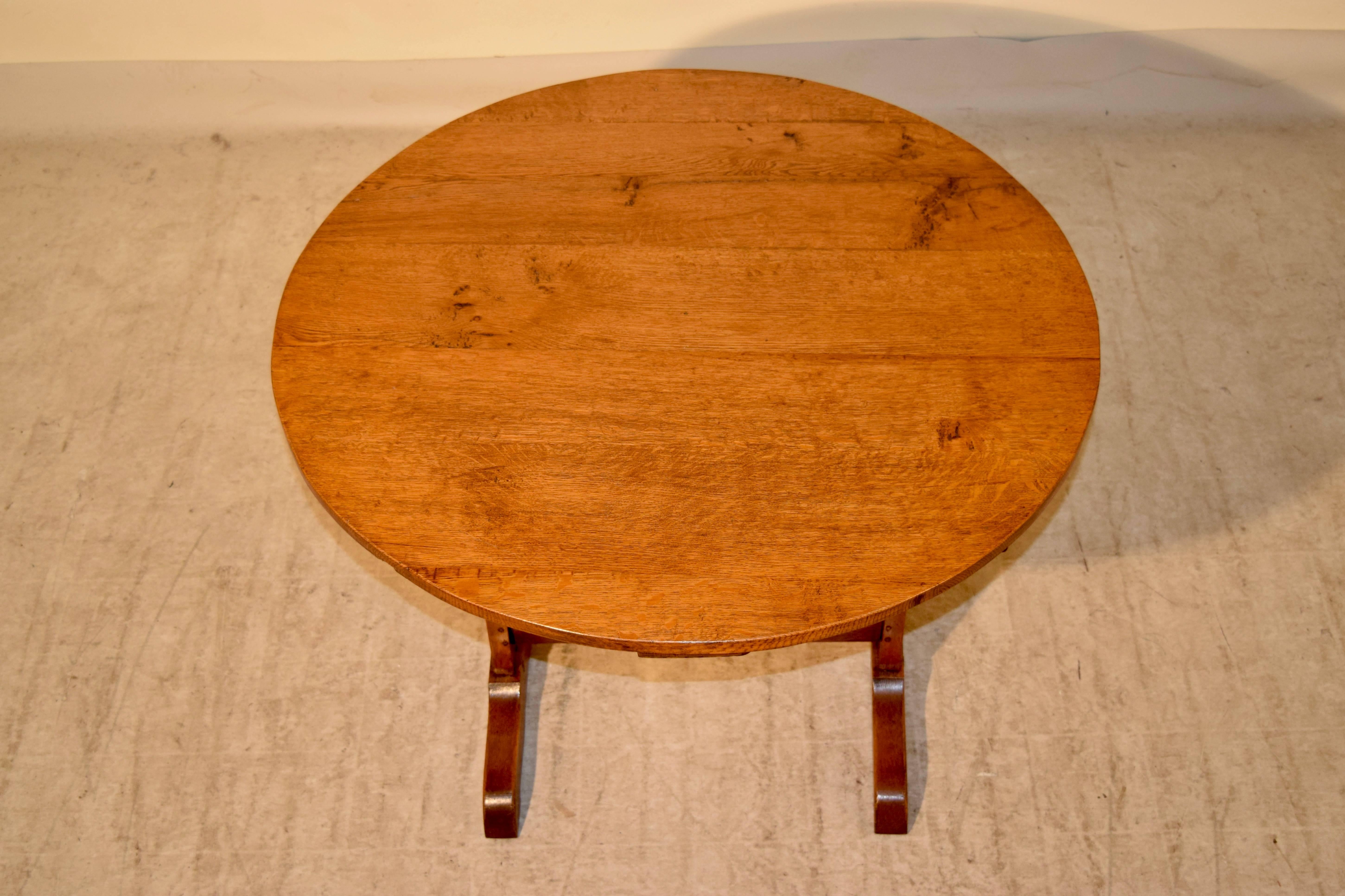 Oak 19th Century French Wine Tasting Table