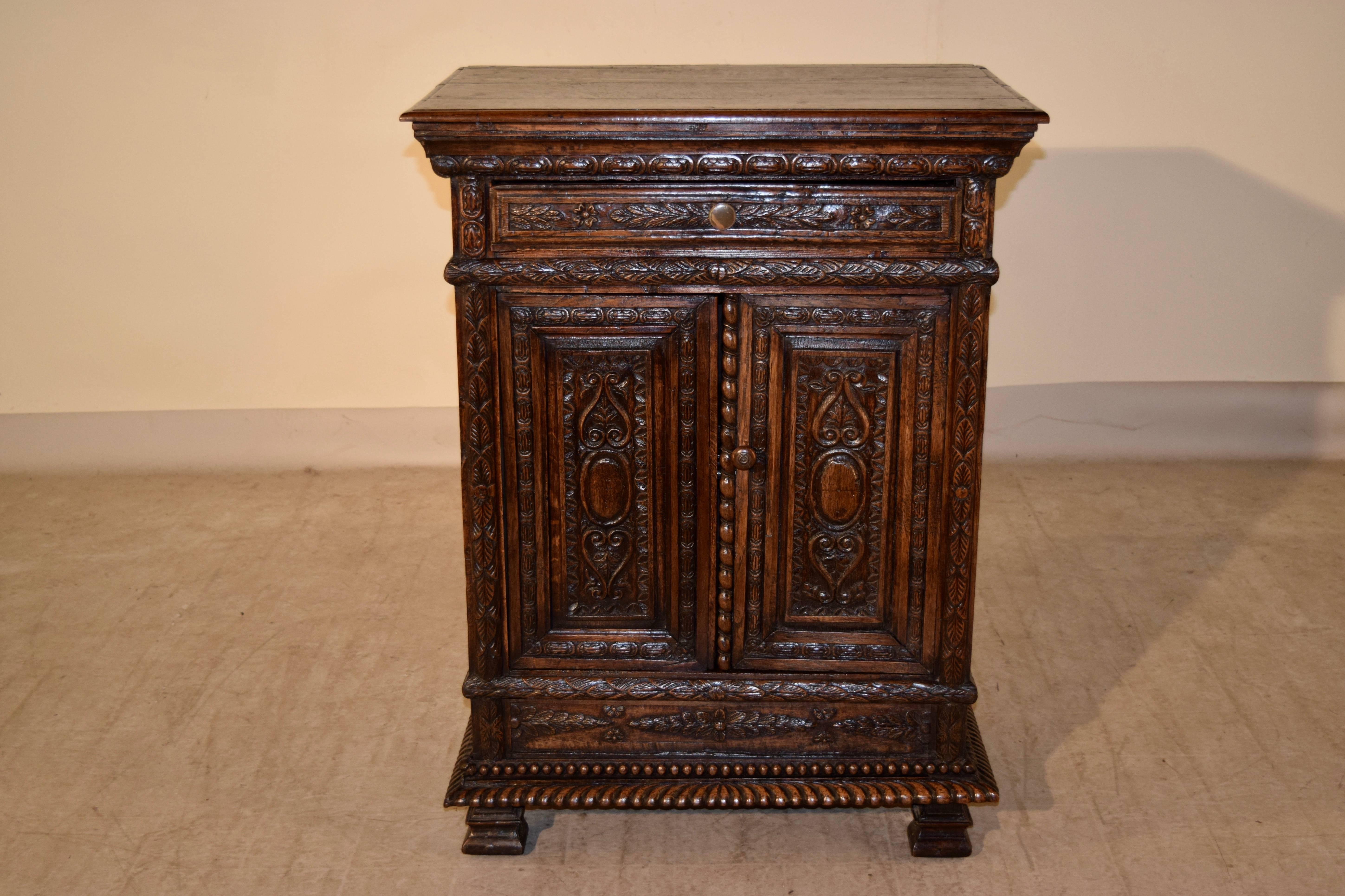 19th Century French Carved Cabinet In Good Condition In High Point, NC