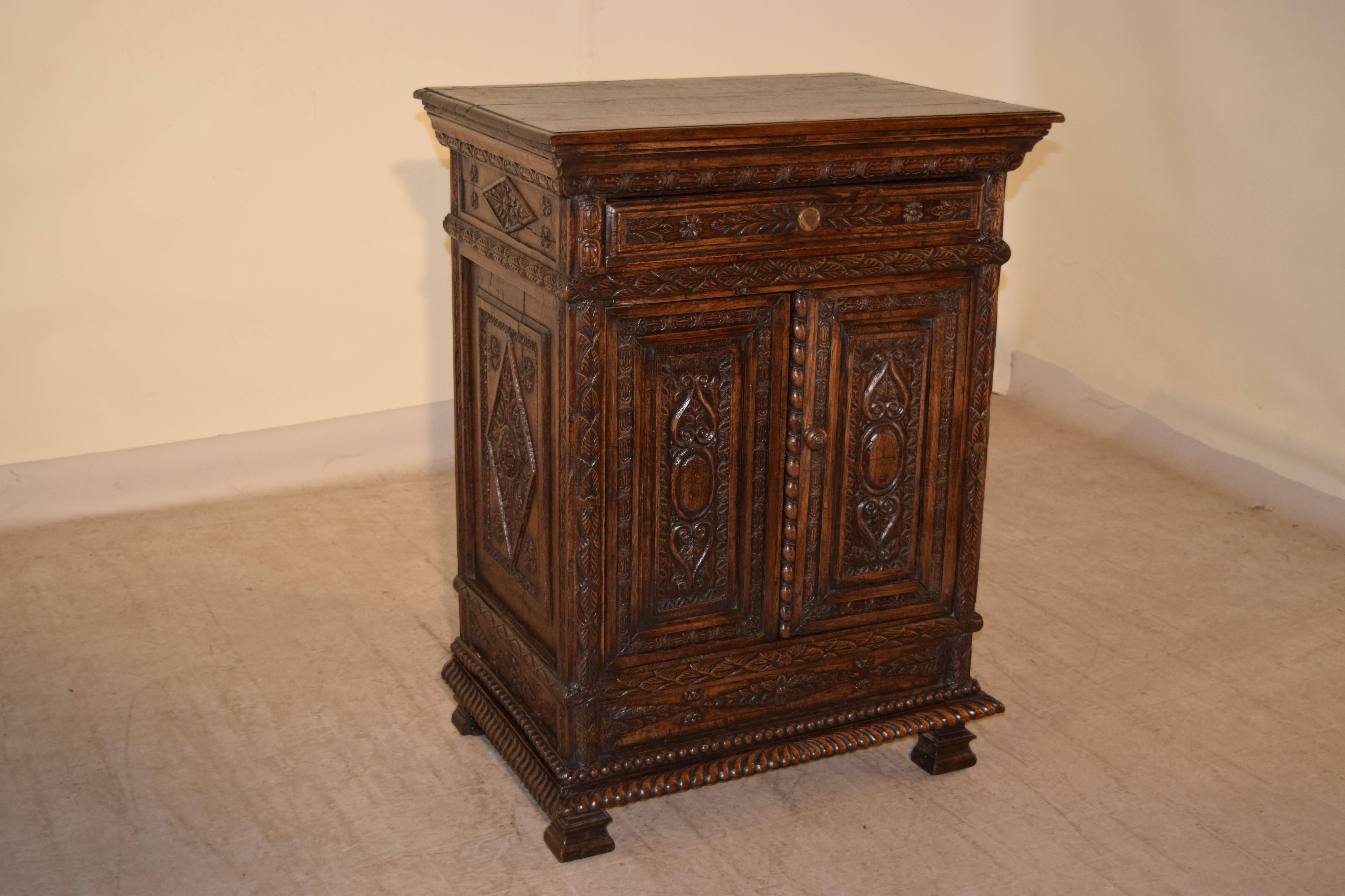 Hand-Carved 19th Century French Carved Cabinet