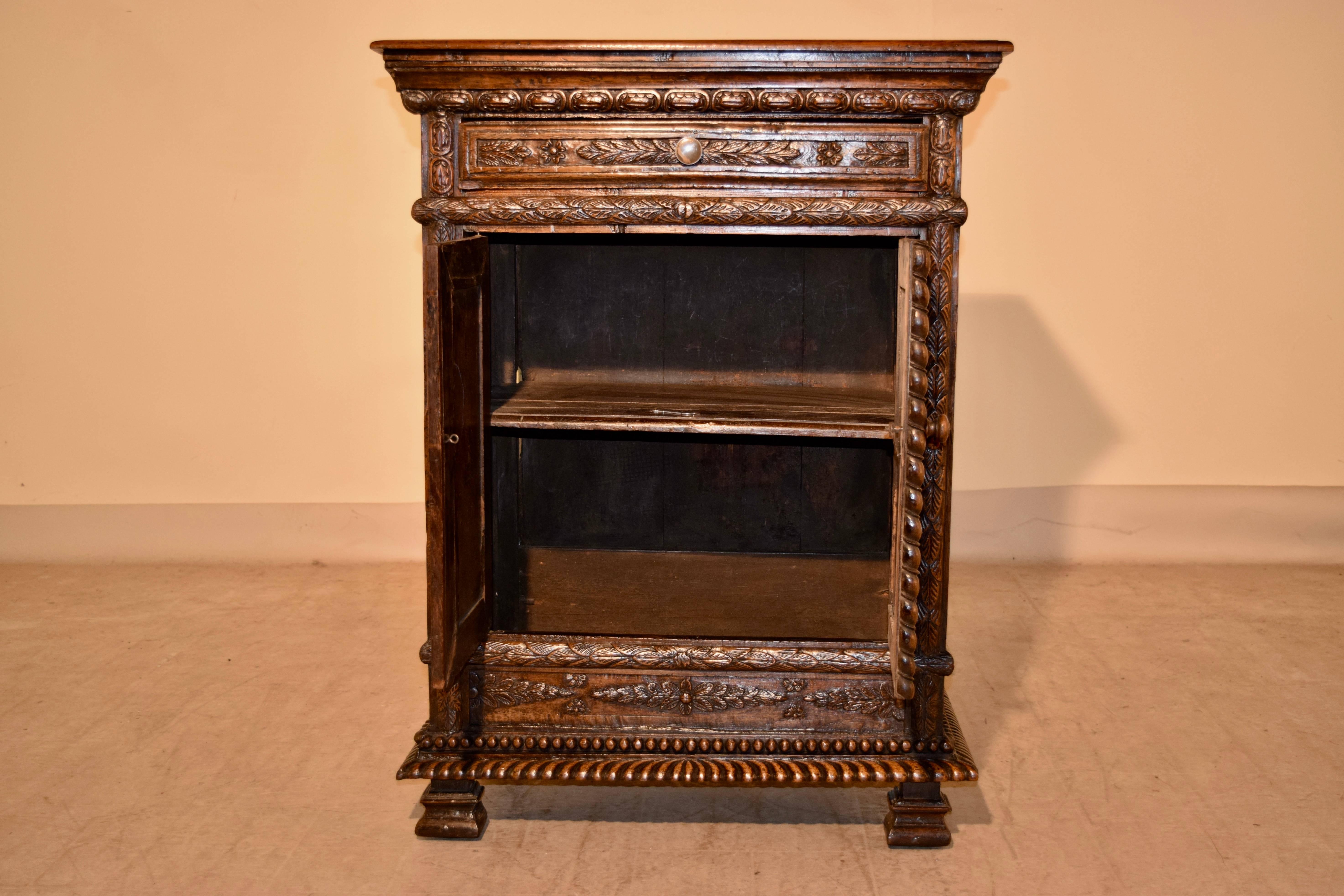 Oak 19th Century French Carved Cabinet