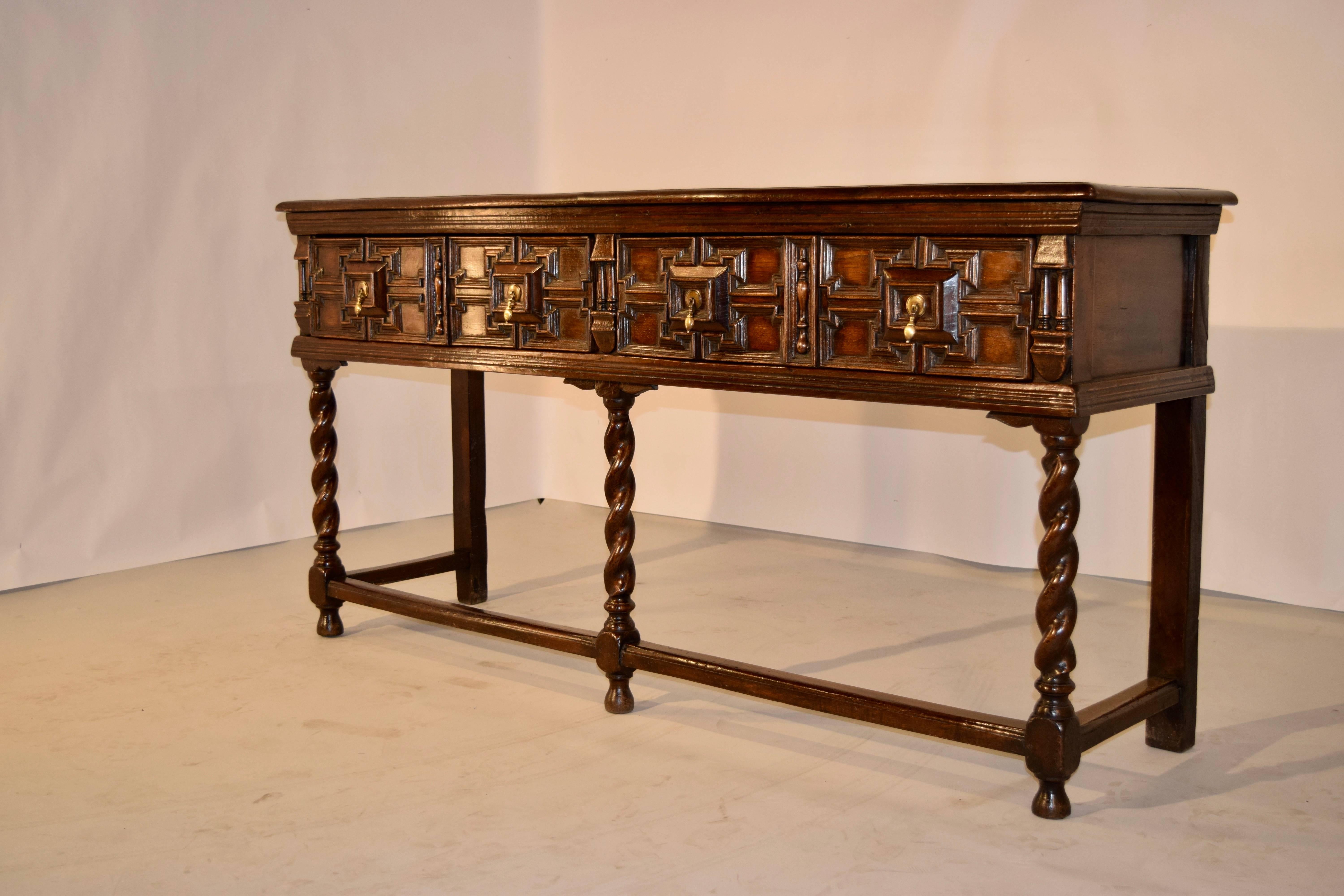 Victorian Early 19th Century English Geometric Sideboard