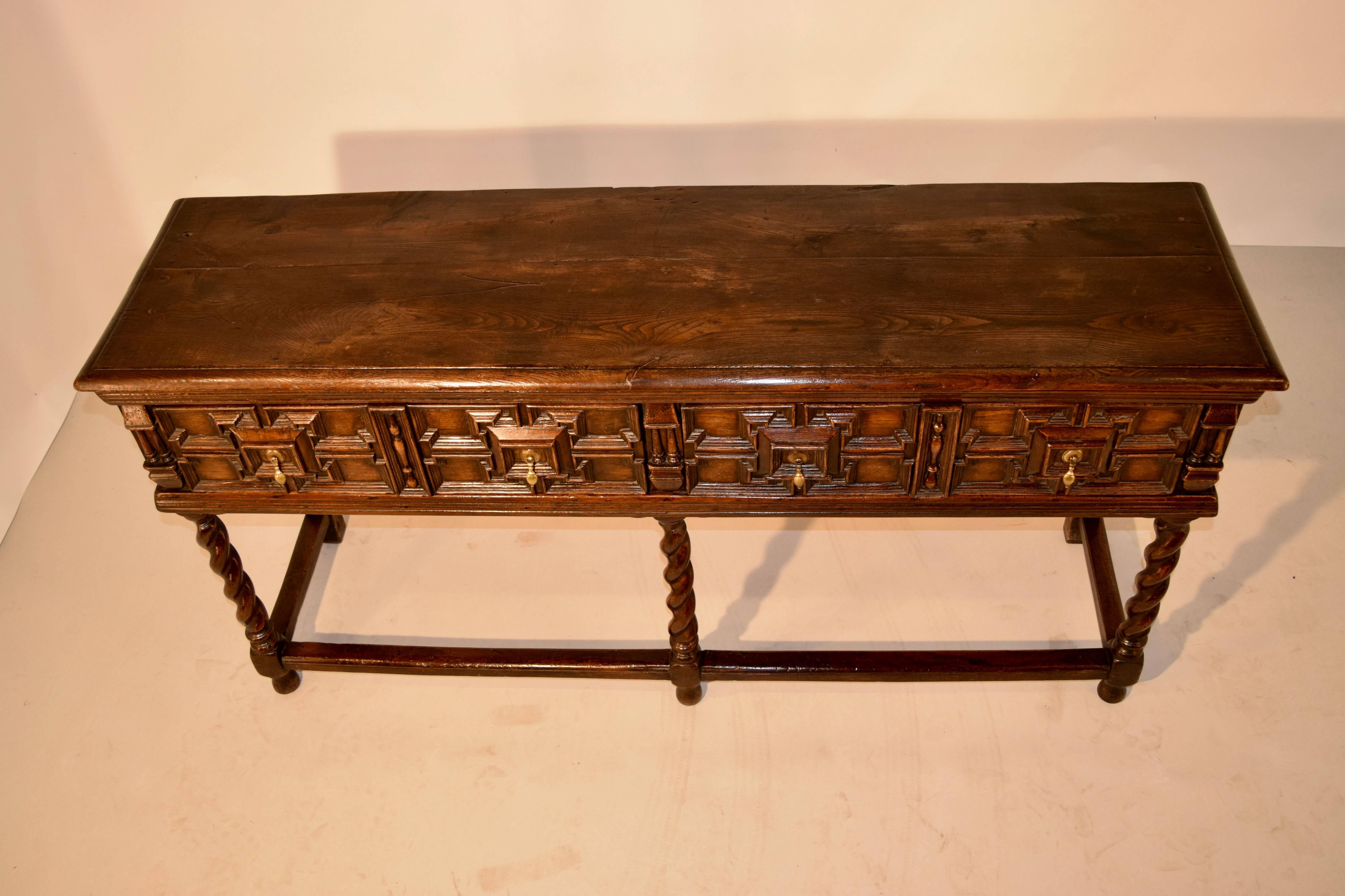 Early 19th Century English Geometric Sideboard In Good Condition In High Point, NC