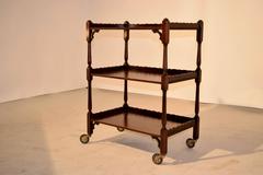 English Mahogany Drink Cart, circa 1900