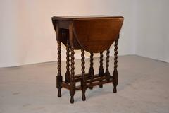 English Oak Gate Leg Table, circa 1900