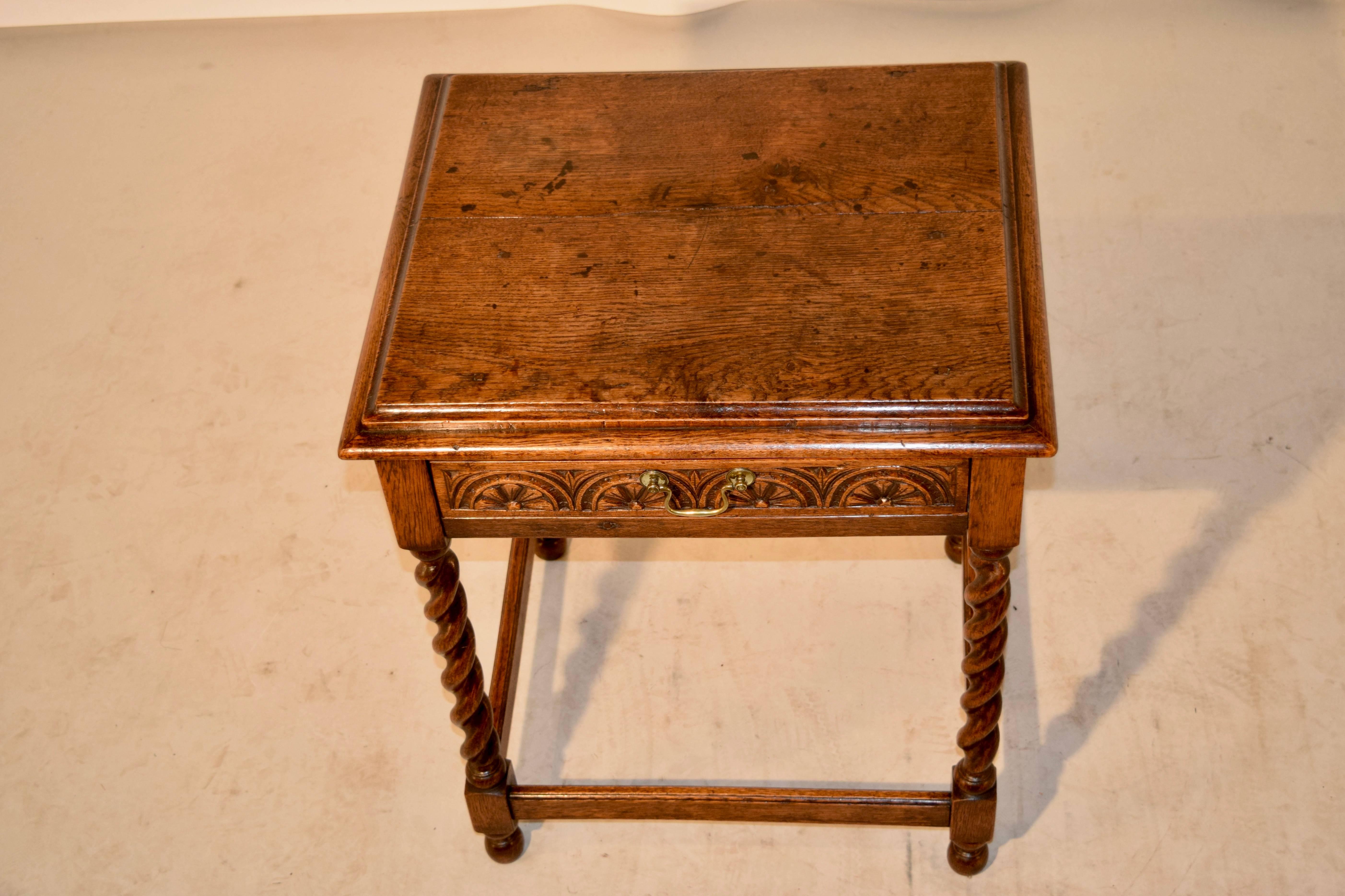 19th Century English Carved Side Table In Excellent Condition In High Point, NC