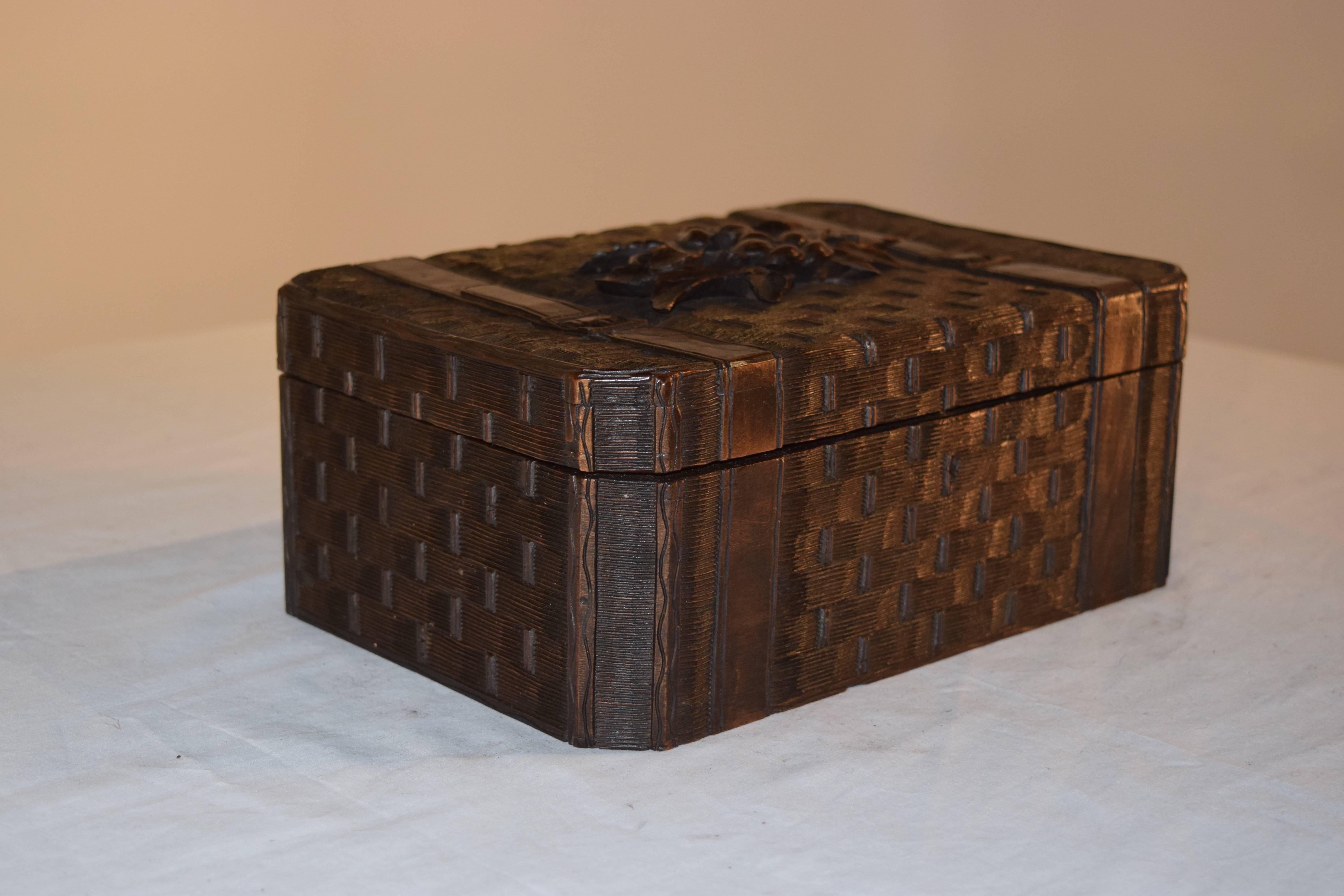 Swiss 19th Century Black Forest Dresser Box