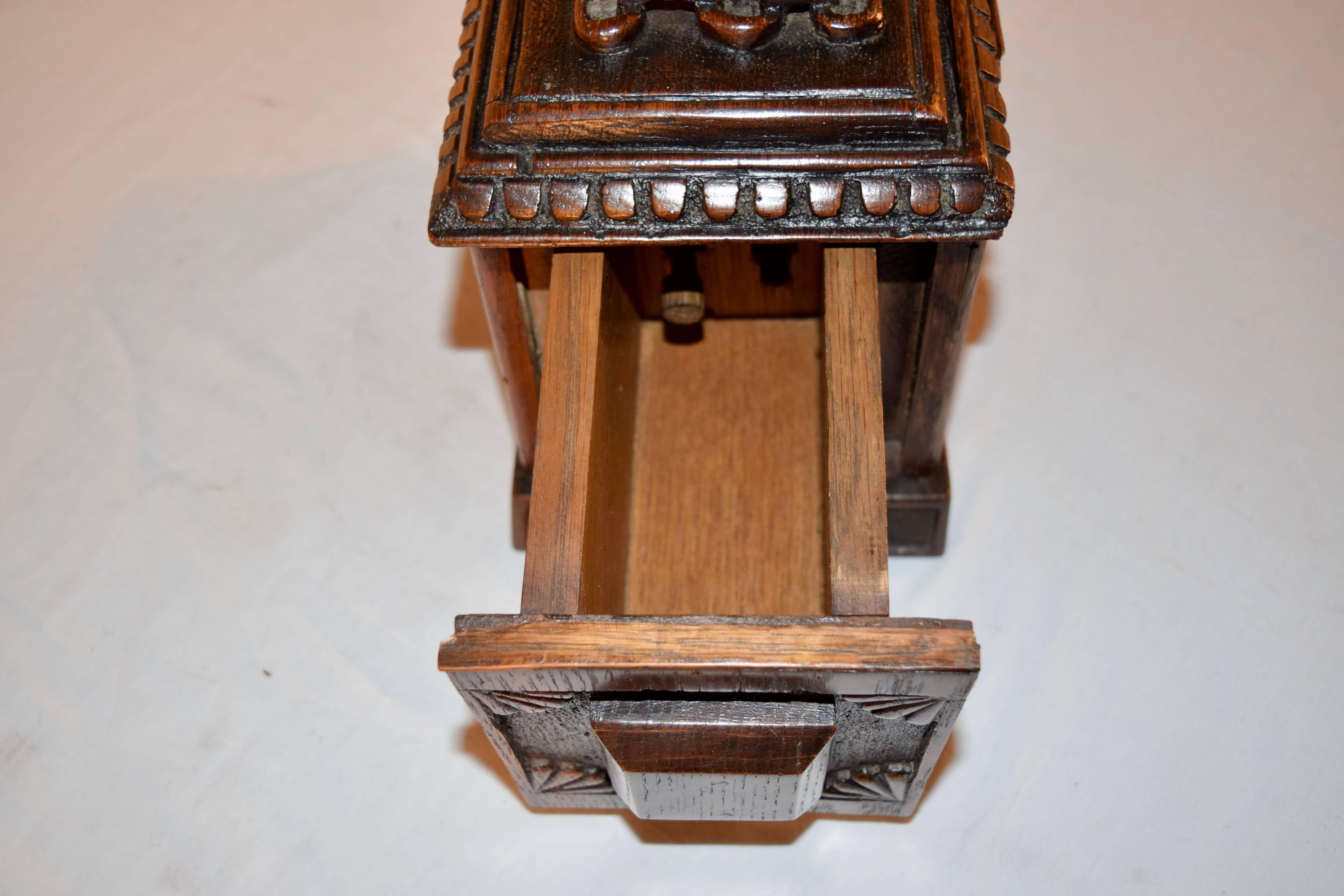 Hand-Carved 19th Century Folk Art Carved Box