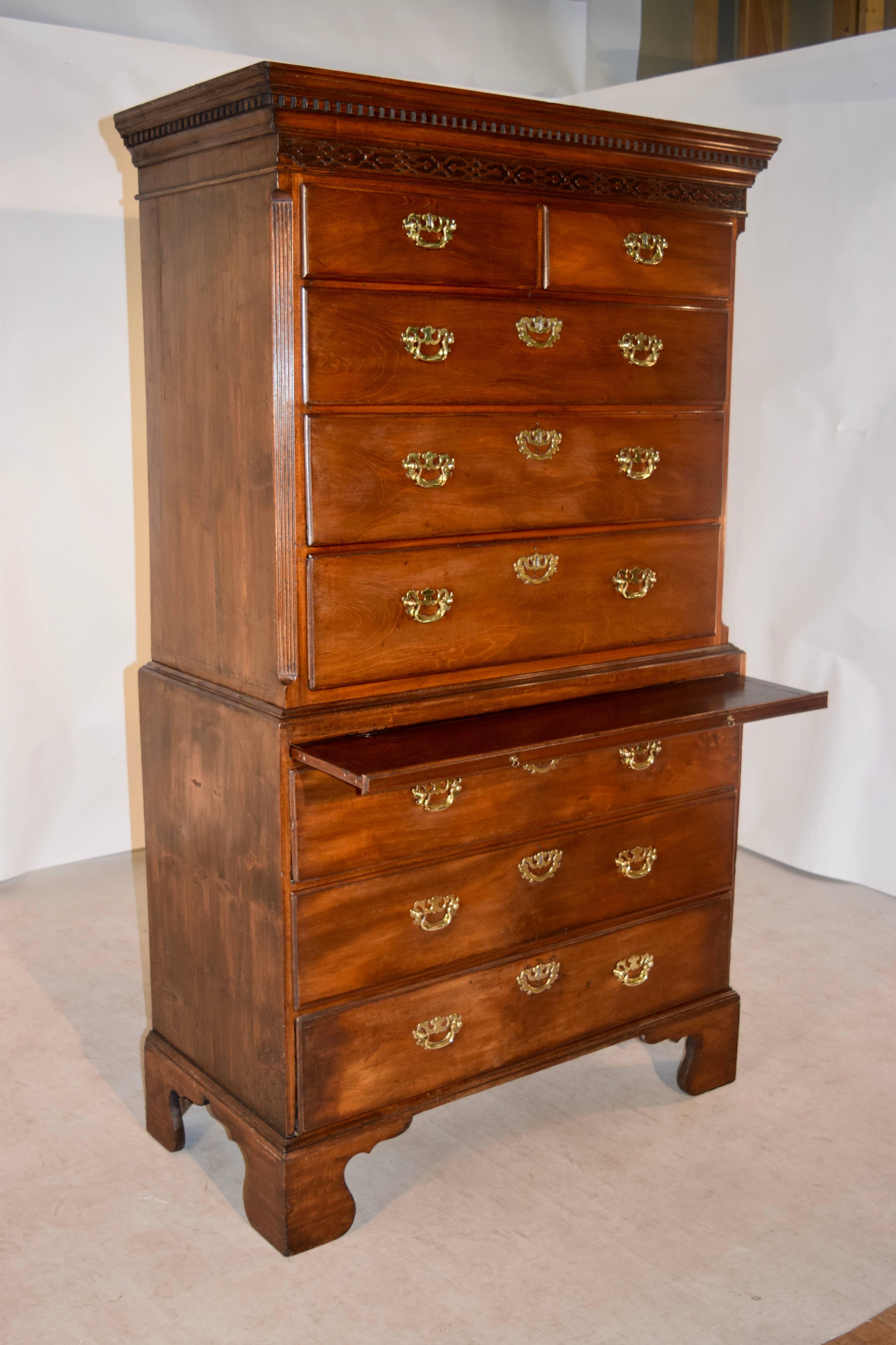 George III 18th Century English Chest on Chest