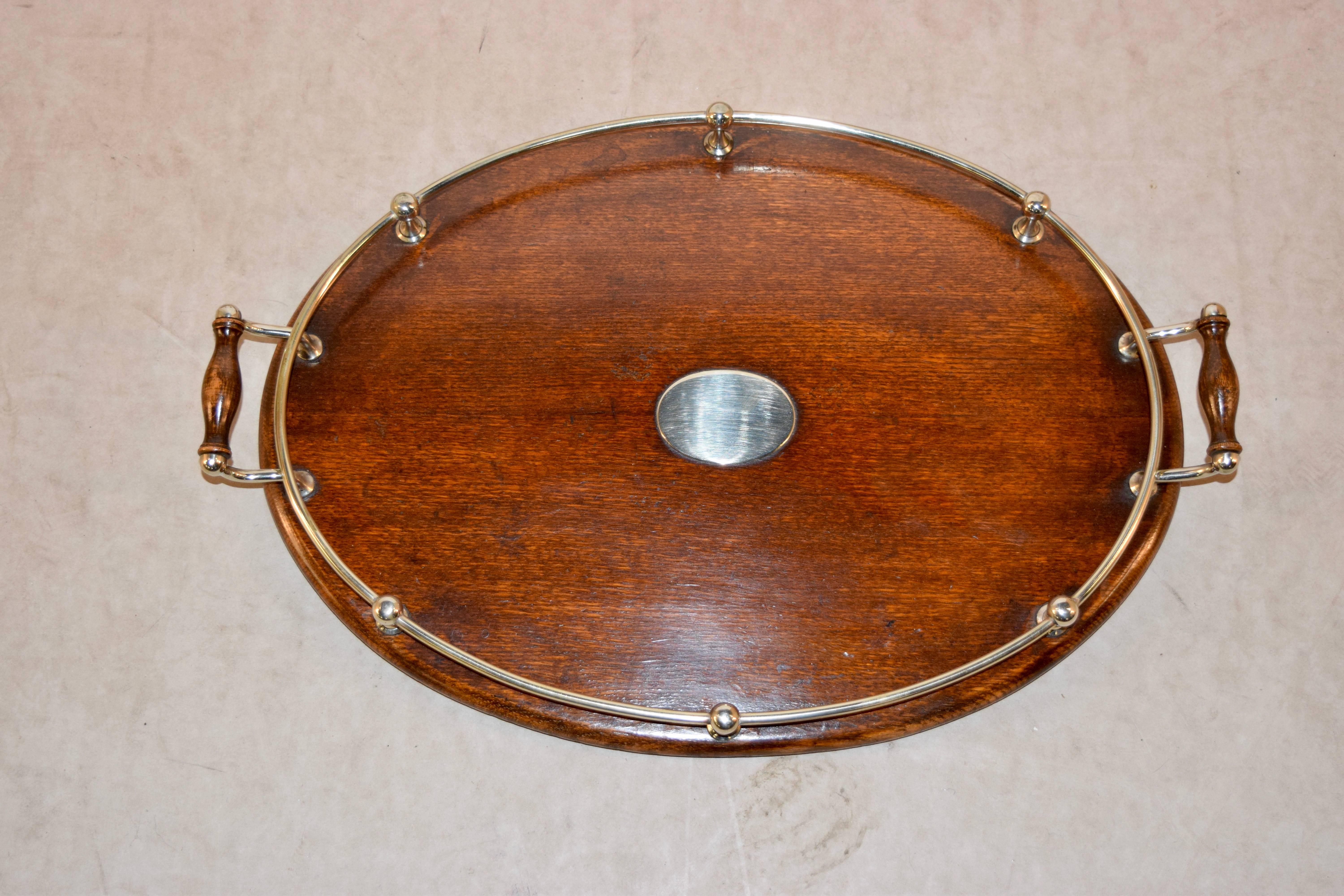 English Tray with Gallery, circa 1900 In Excellent Condition In High Point, NC