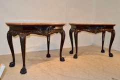Pair of 19th Century Irish Marble-Top Consoles