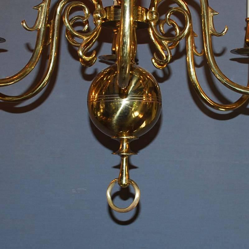 20th Century Brass Chandelier 1