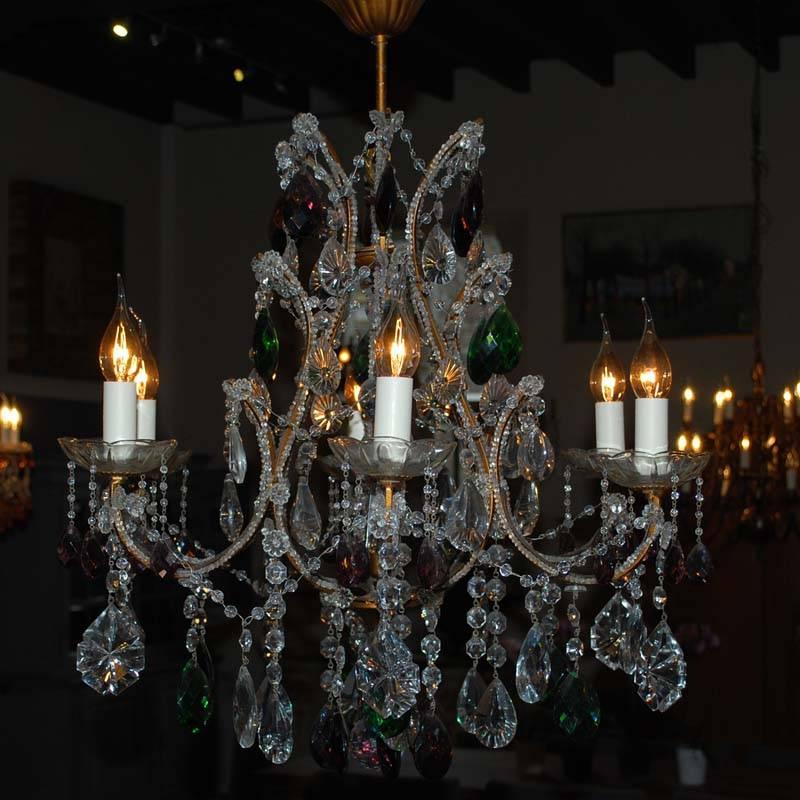 Pair of 20th Century Italian Chandeliers  In Good Condition In Casteren, NL