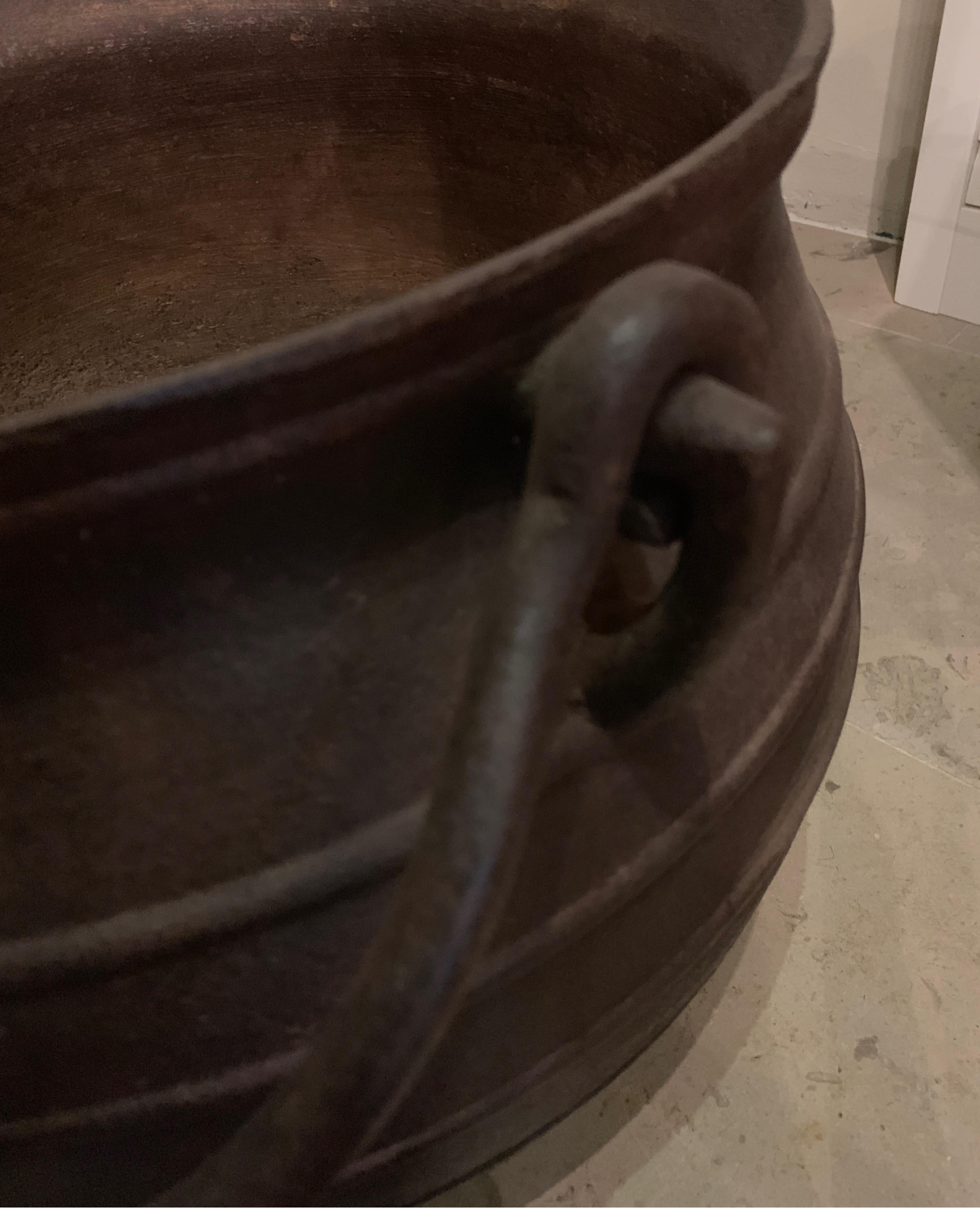 antique iron pot