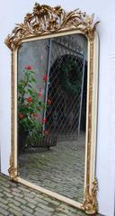 Large 19th Century Extraordinary Rare French Gold Gilded Mirror