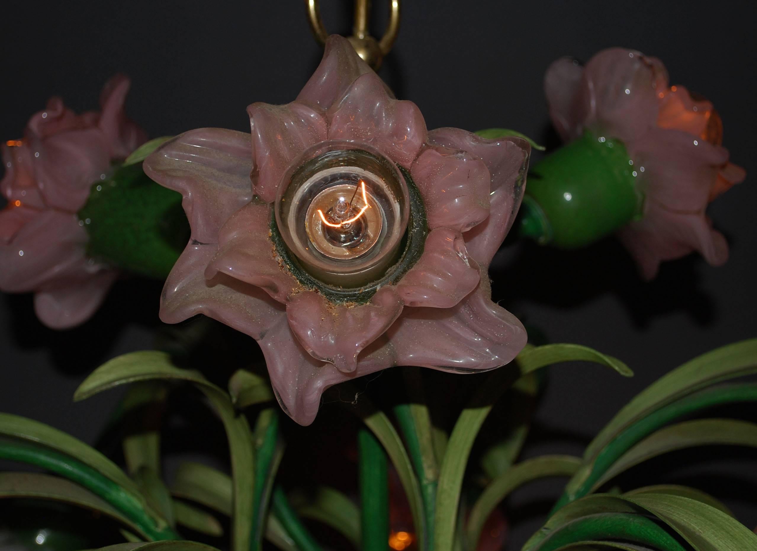 20th Century Floral Chandelier For Sale 2
