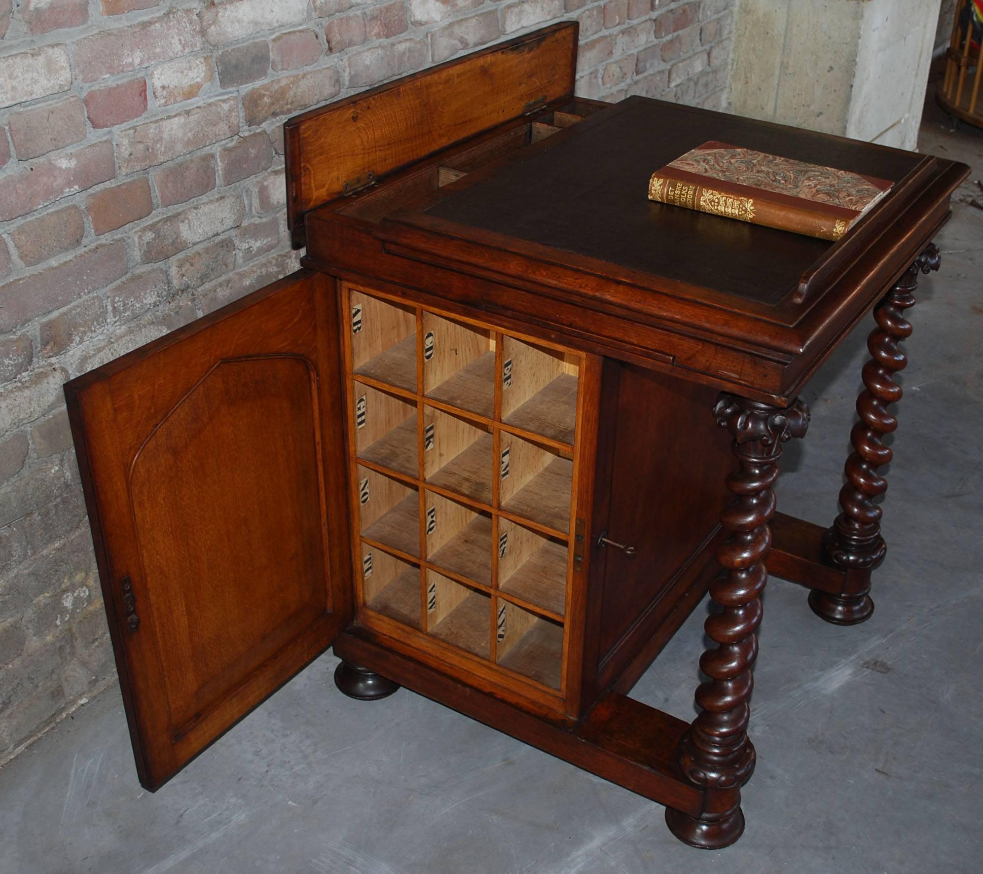 19th Century Oakwood Lectern Made by Robert Strahan 1