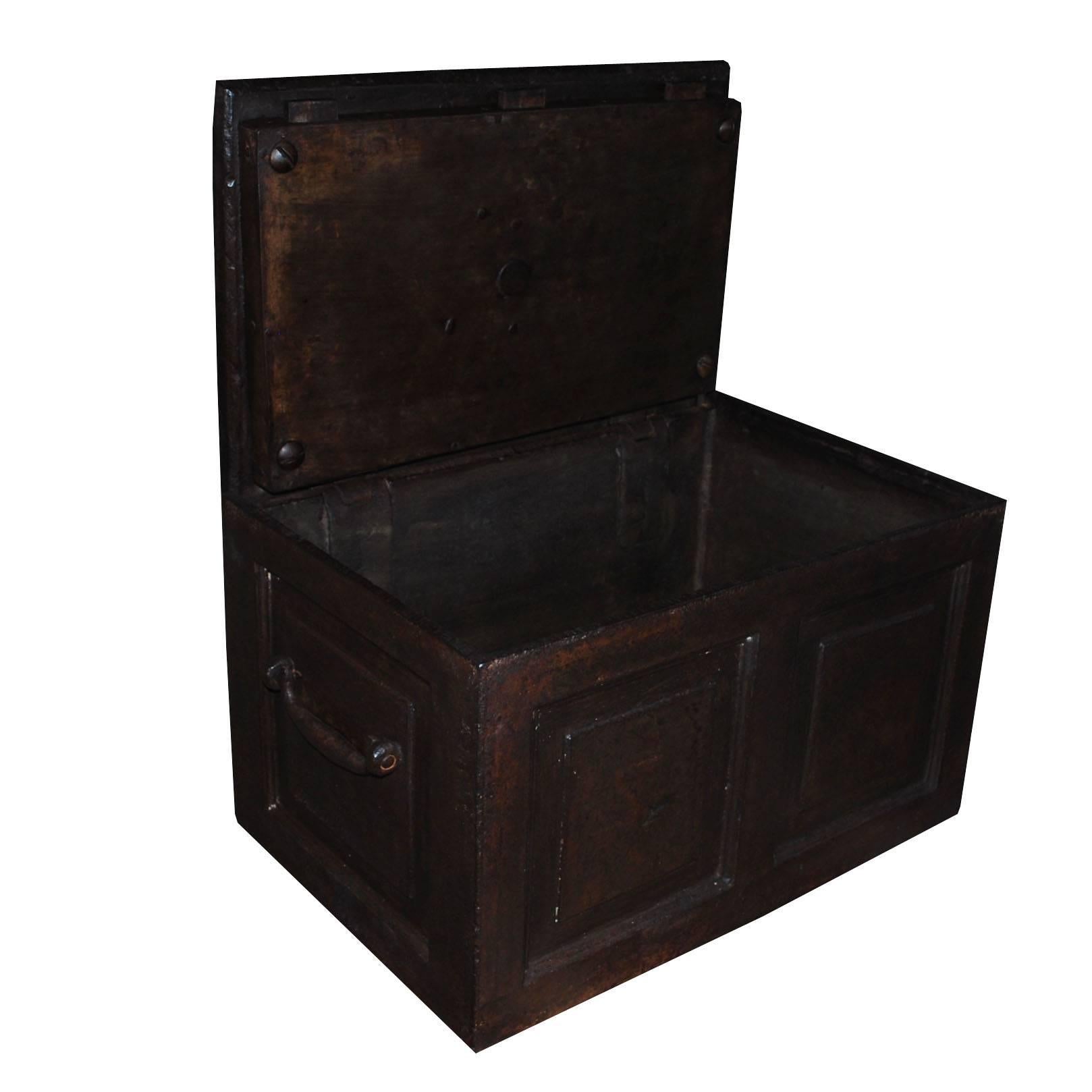 antique cast iron strong box