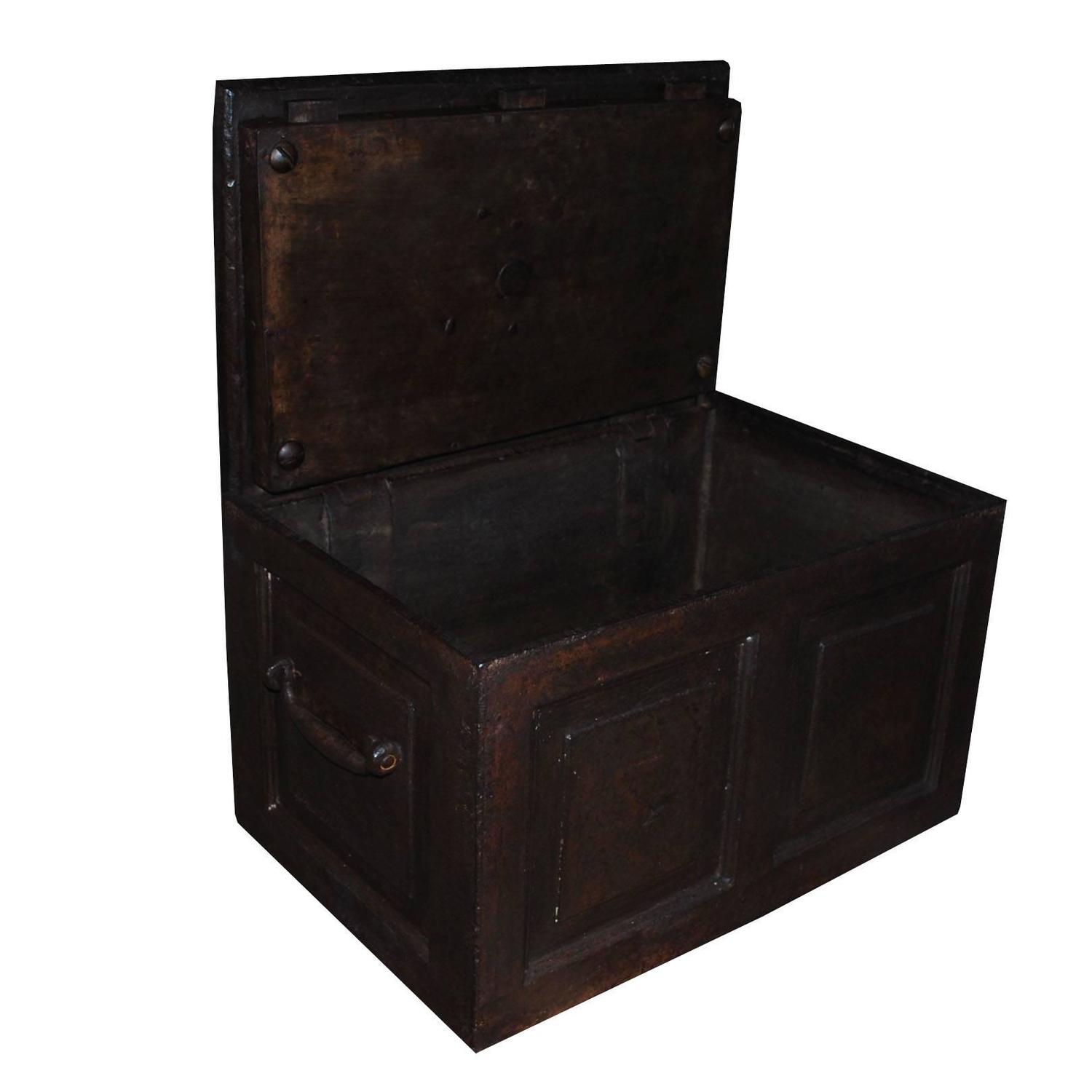 19th Century Cast Iron Strong Box, Safe For Sale at 1stdibs