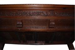 20th Century Hand-Carved Oakwood Fireplace Mantel