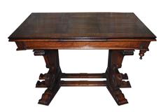 20th Century Dutch Extendable Oakwood Dining Table