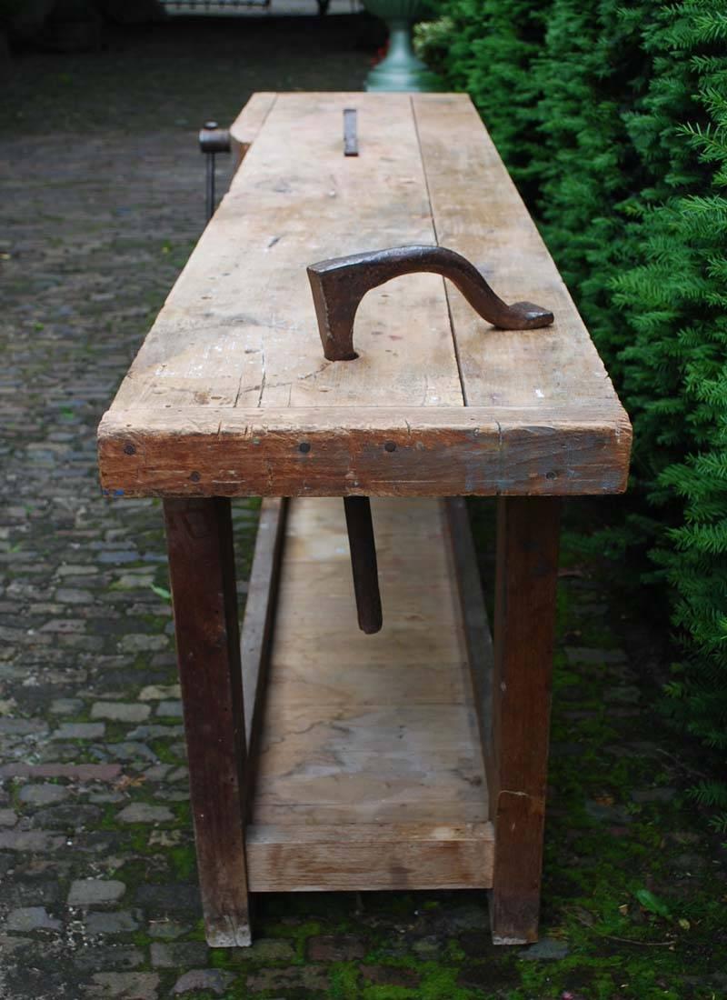 20th Century Dutch Carpenters Workbench In Good Condition In Casteren, NL