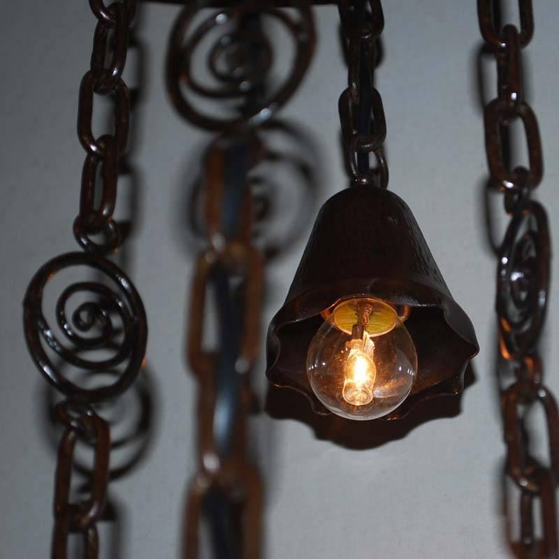 French 20th Century Iron Chandelier