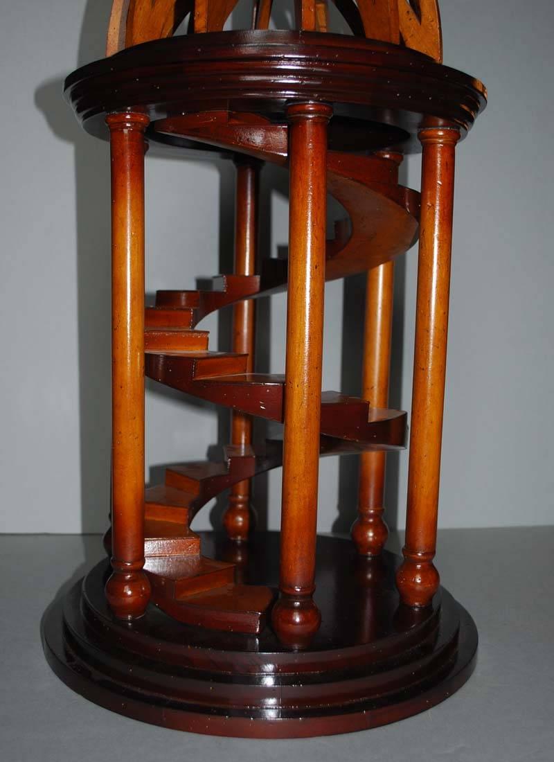 20th century miniature staircase made from cherry wood.
Originates in England, dating approximately 1980