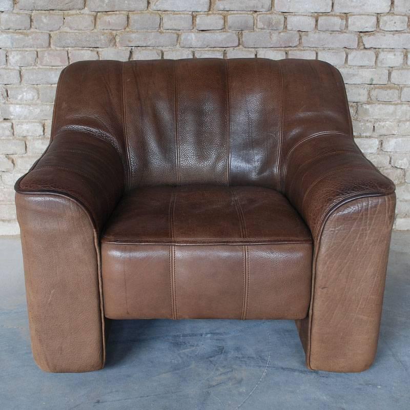 De Sede DS 44 Lounge Chairs with Ottoman In Excellent Condition In Casteren, NL