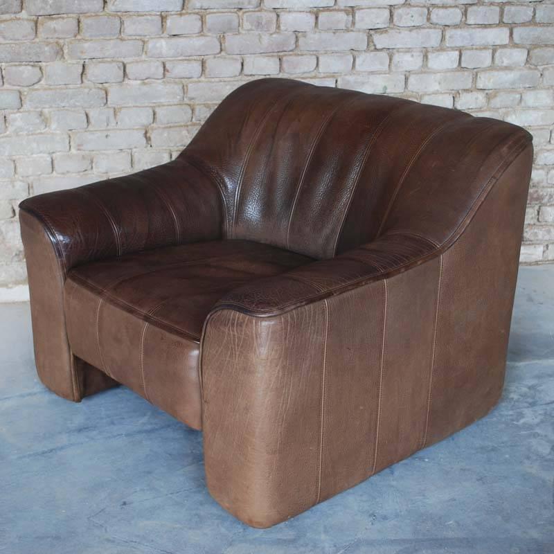 20th Century De Sede DS 44 Lounge Chairs with Ottoman