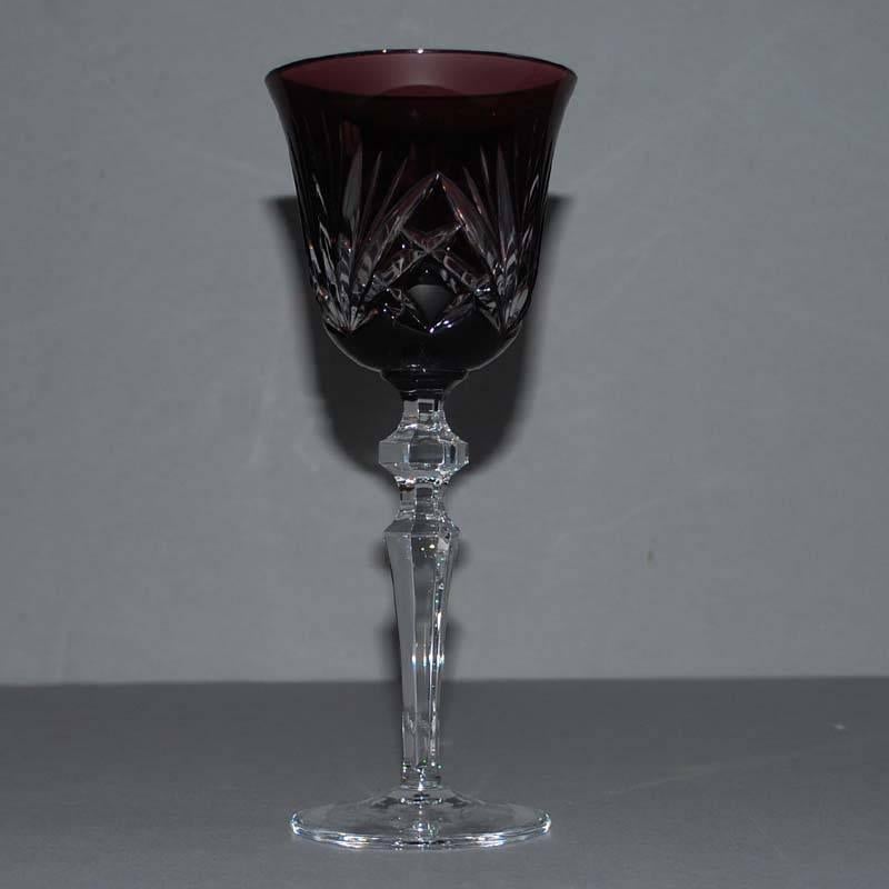 Set of Six Bohemian Crystal Wine Goblets / Glasses In Excellent Condition In Casteren, NL