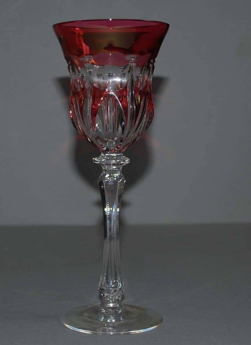 Set of Six Crystal Wine Goblets or Glasses by Lippert In Excellent Condition In Casteren, NL
