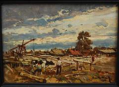 20th Century Oil on Copper Painting by A. de Nottbeck