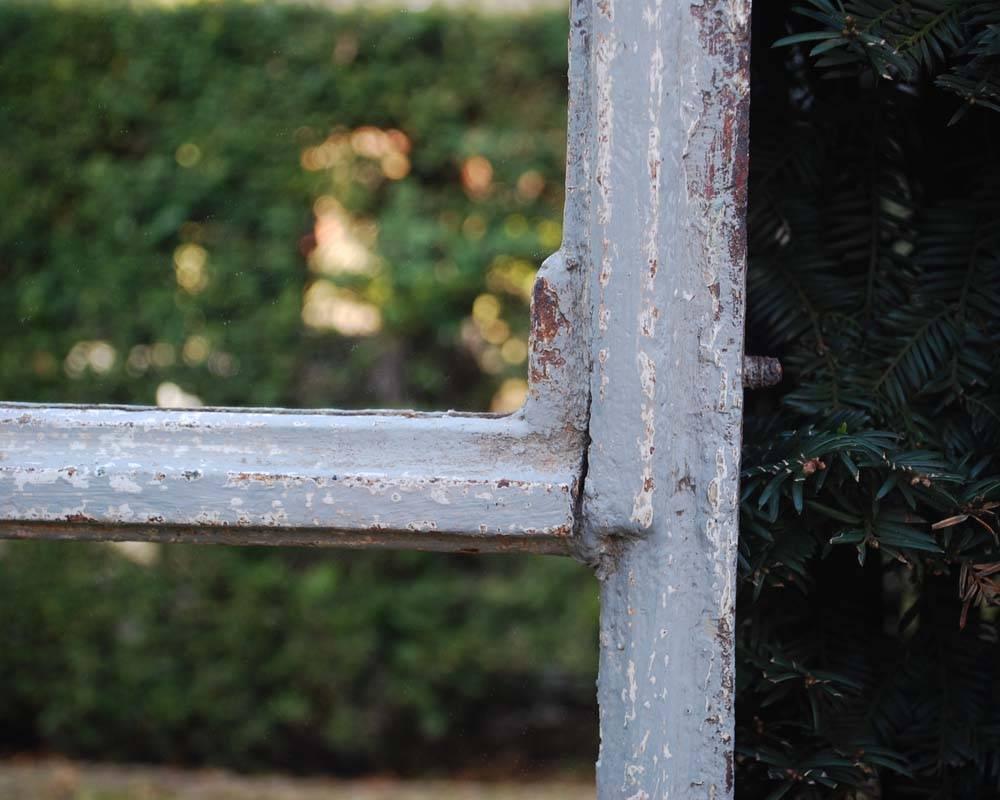 Pair of 19th Century Cast Iron Window Frame as Mirrors or Industrial Mirrors In Good Condition In Casteren, NL