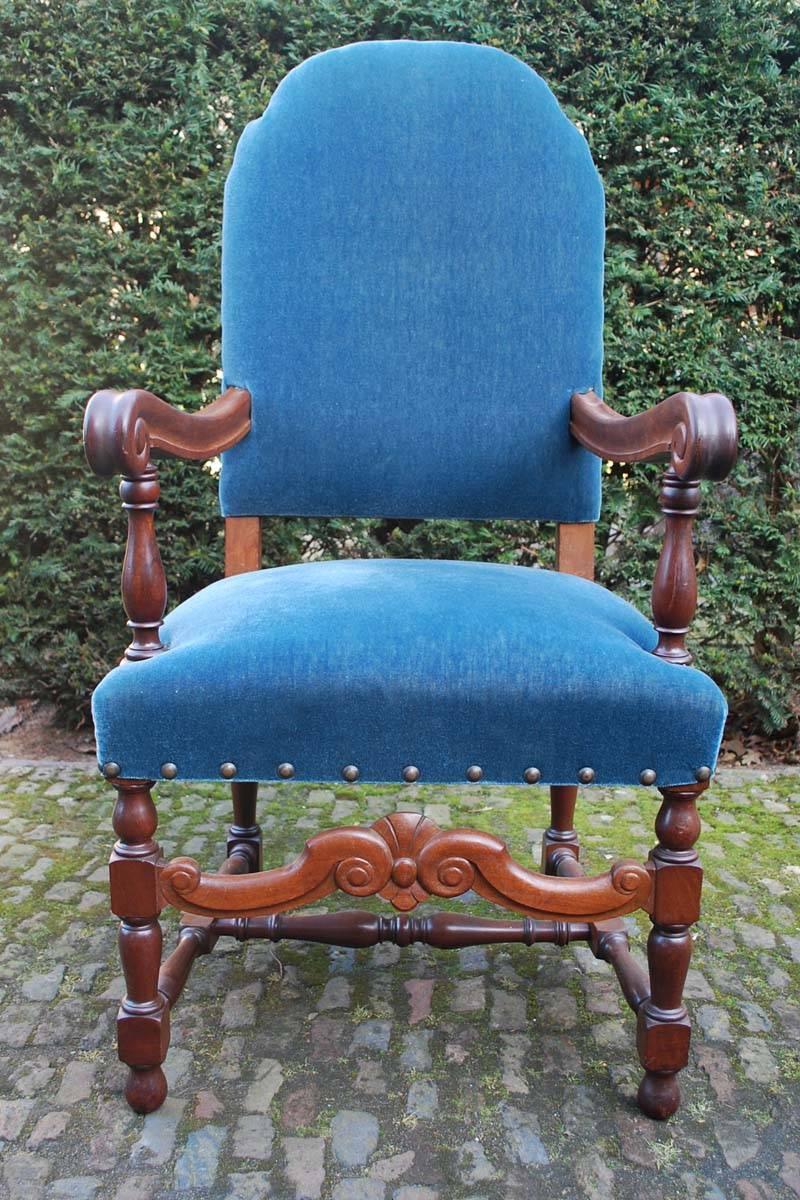 Set of Ten 20th Century Mahogany Armchairs In Good Condition For Sale In Casteren, NL