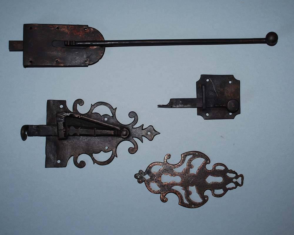 Lot of 19th Century Wrought Iron Locks 1