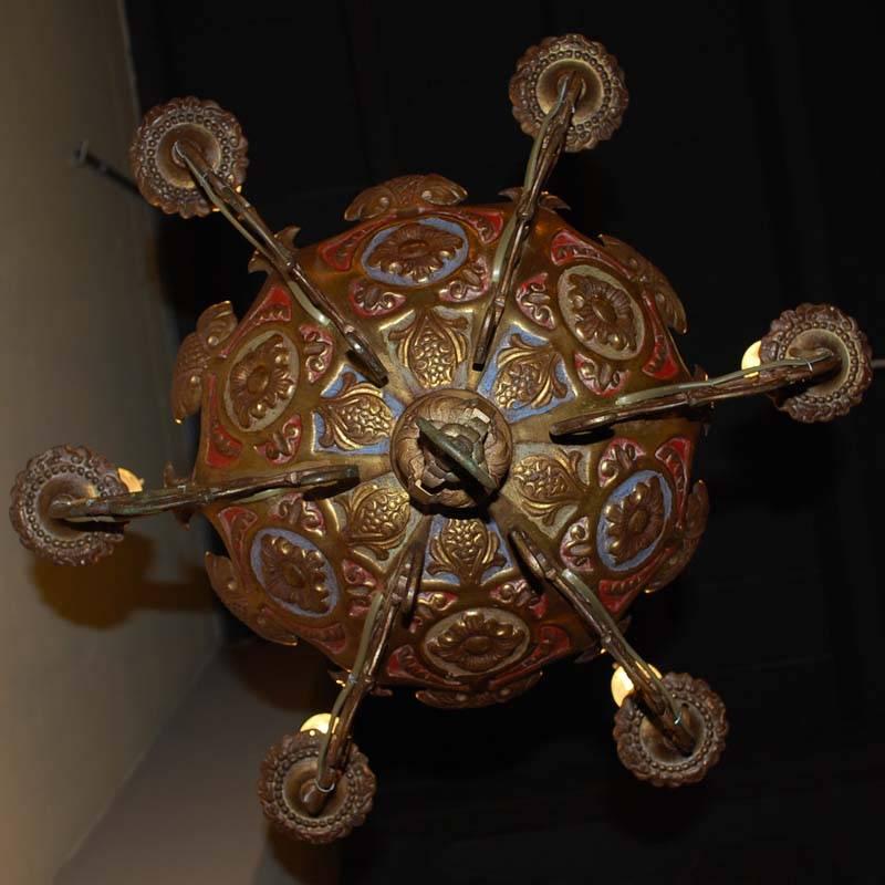 Pair of 19th Century Brass Chandeliers 2