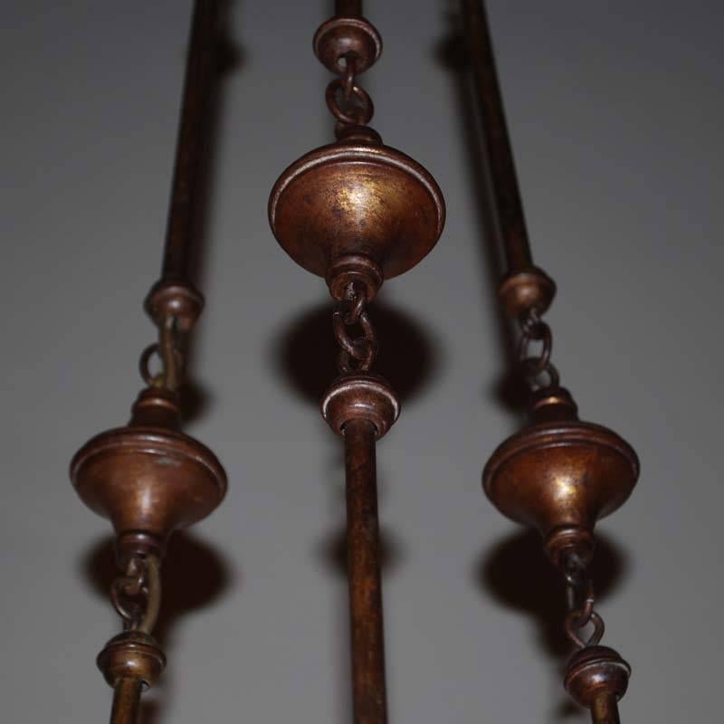 Pair of 19th Century Brass Chandeliers 4