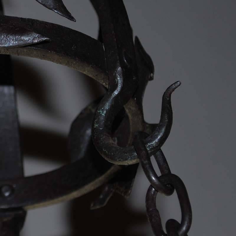 19th Century Wrought Iron Chandelier For Sale 1