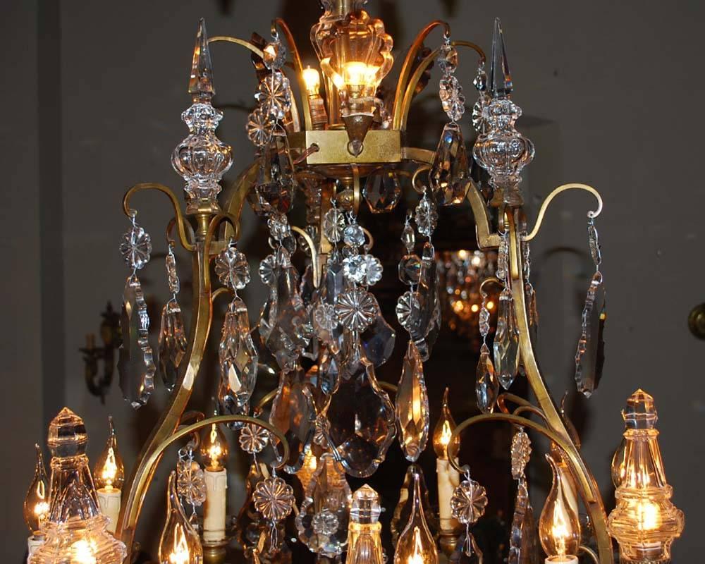 Huge 19th Century Crystal Chandelier In Good Condition For Sale In Casteren, NL