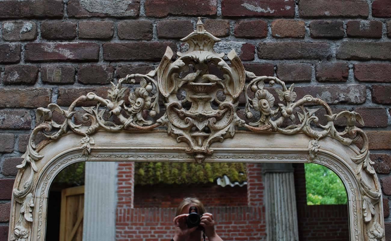 19th Century Large French Mirror In Good Condition In Casteren, NL