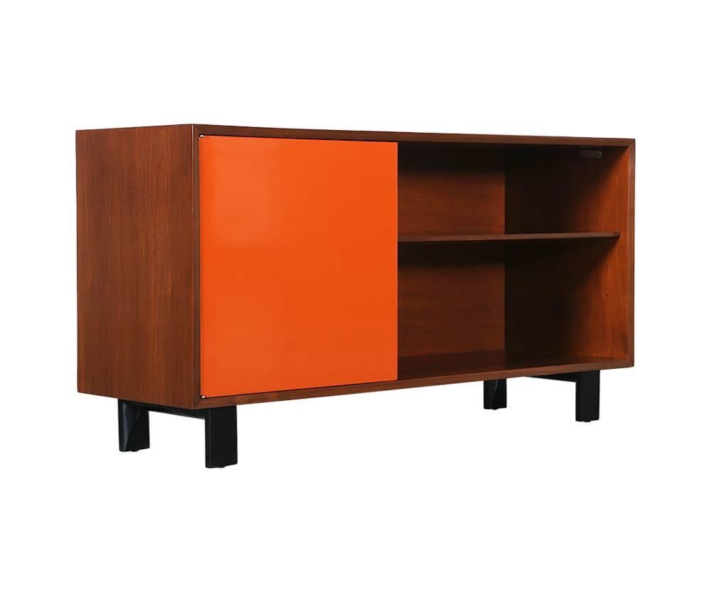 Mid-Century Modern George Nelson Two-Tone Lacquer and Walnut Credenza for Herman Miller