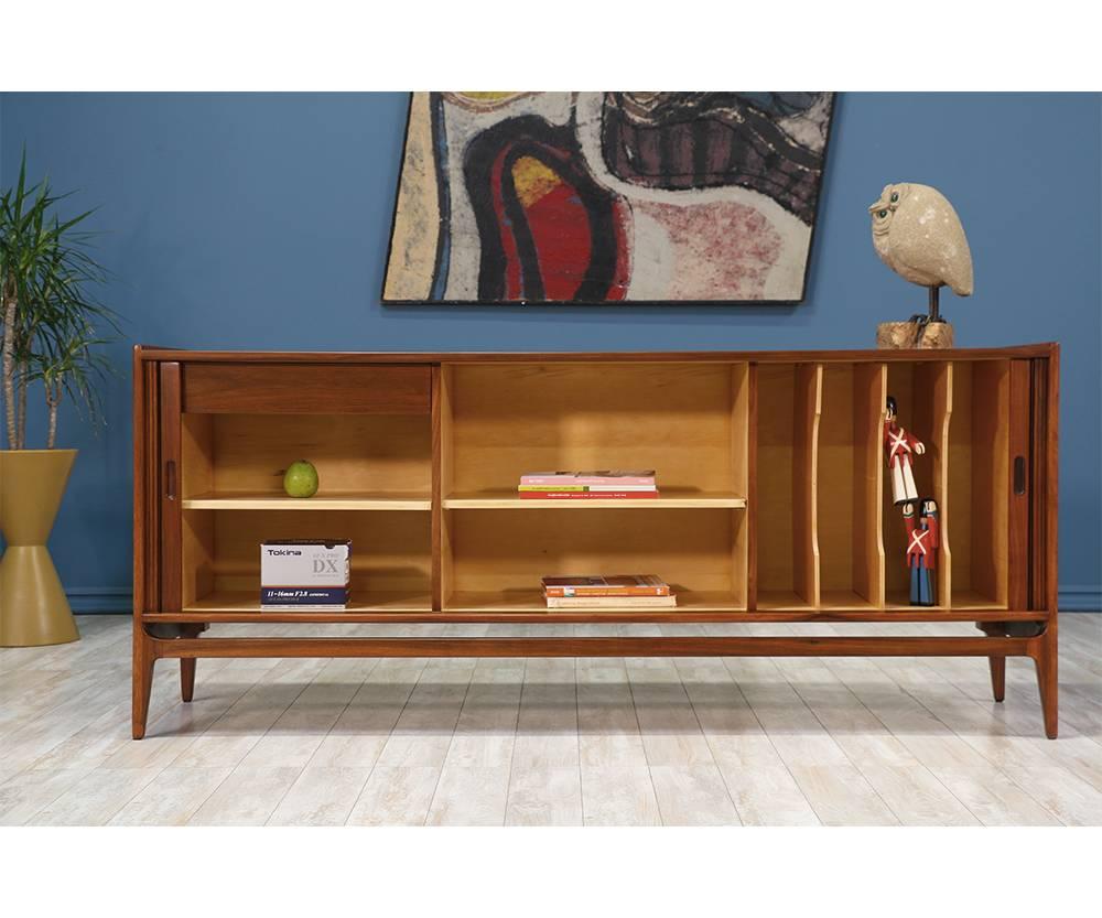 Mid-Century Modern Richard Thompson Tambour Door Credenza for Glenn of California